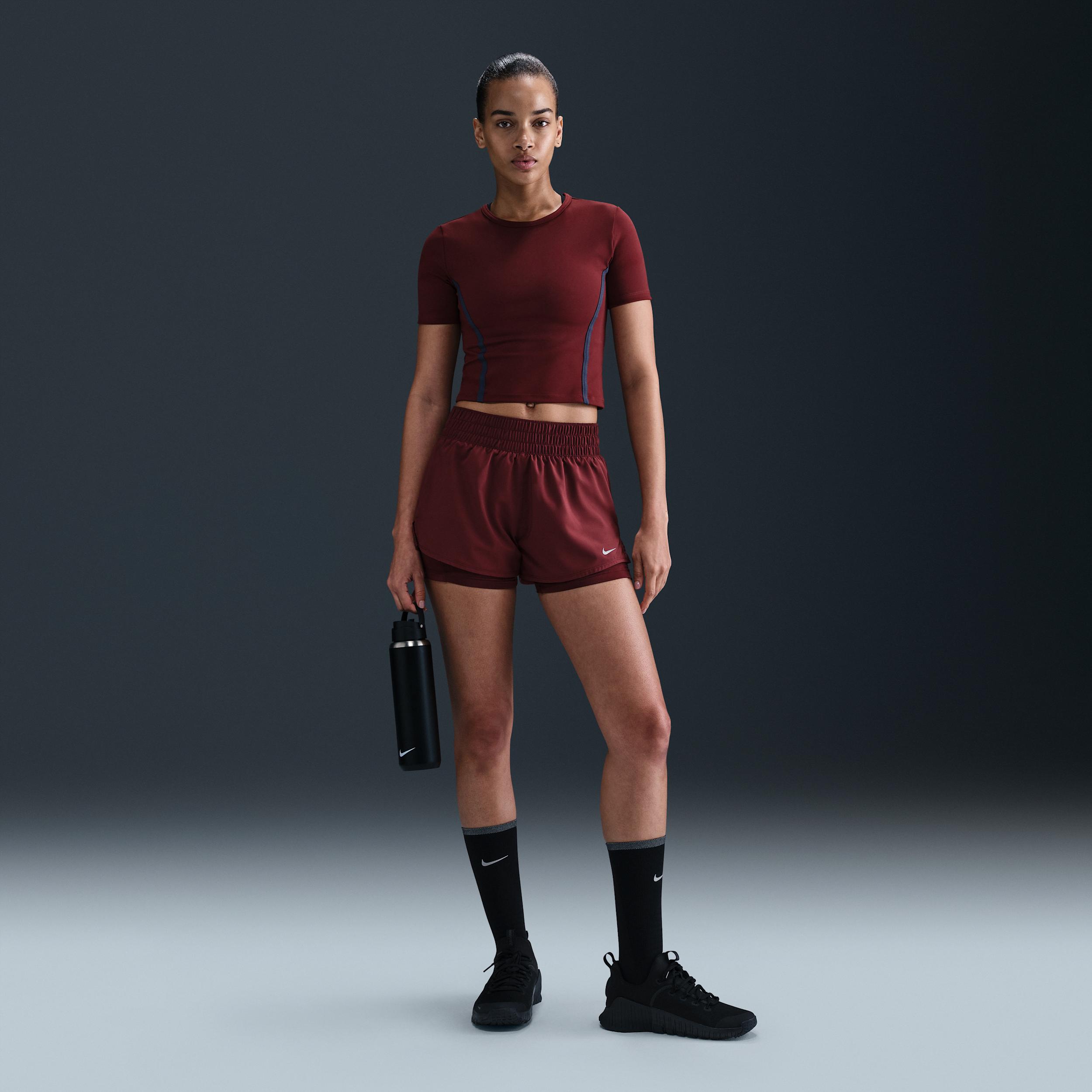 Nike Womens One Fitted Dri-FIT Short-Sleeve Top | HM9637-619 Product Image