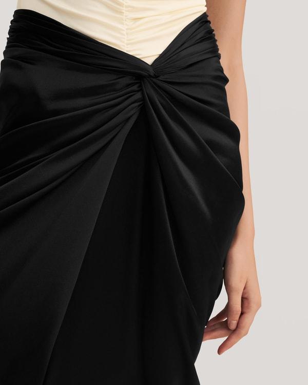 Malus Draped Front Knot Skirt Product Image