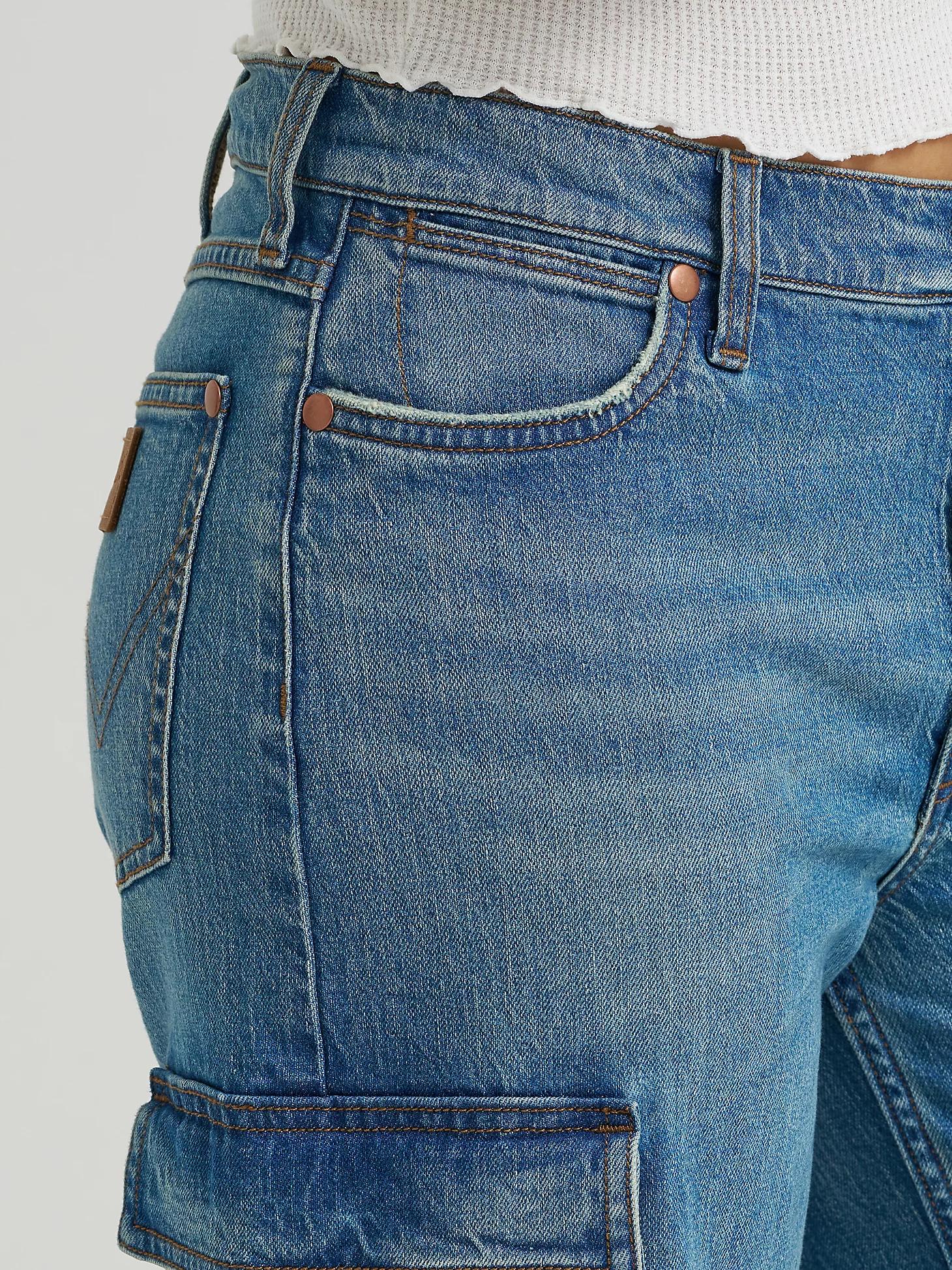 Women's Low Rise Baggy Cargo Jean in Azurite Product Image