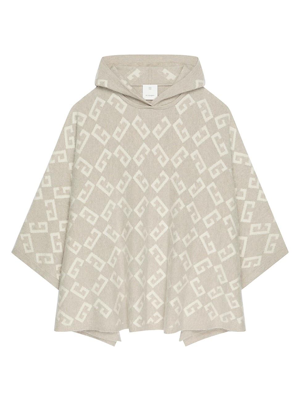 Womens Poncho in Monogram Jacquard Product Image