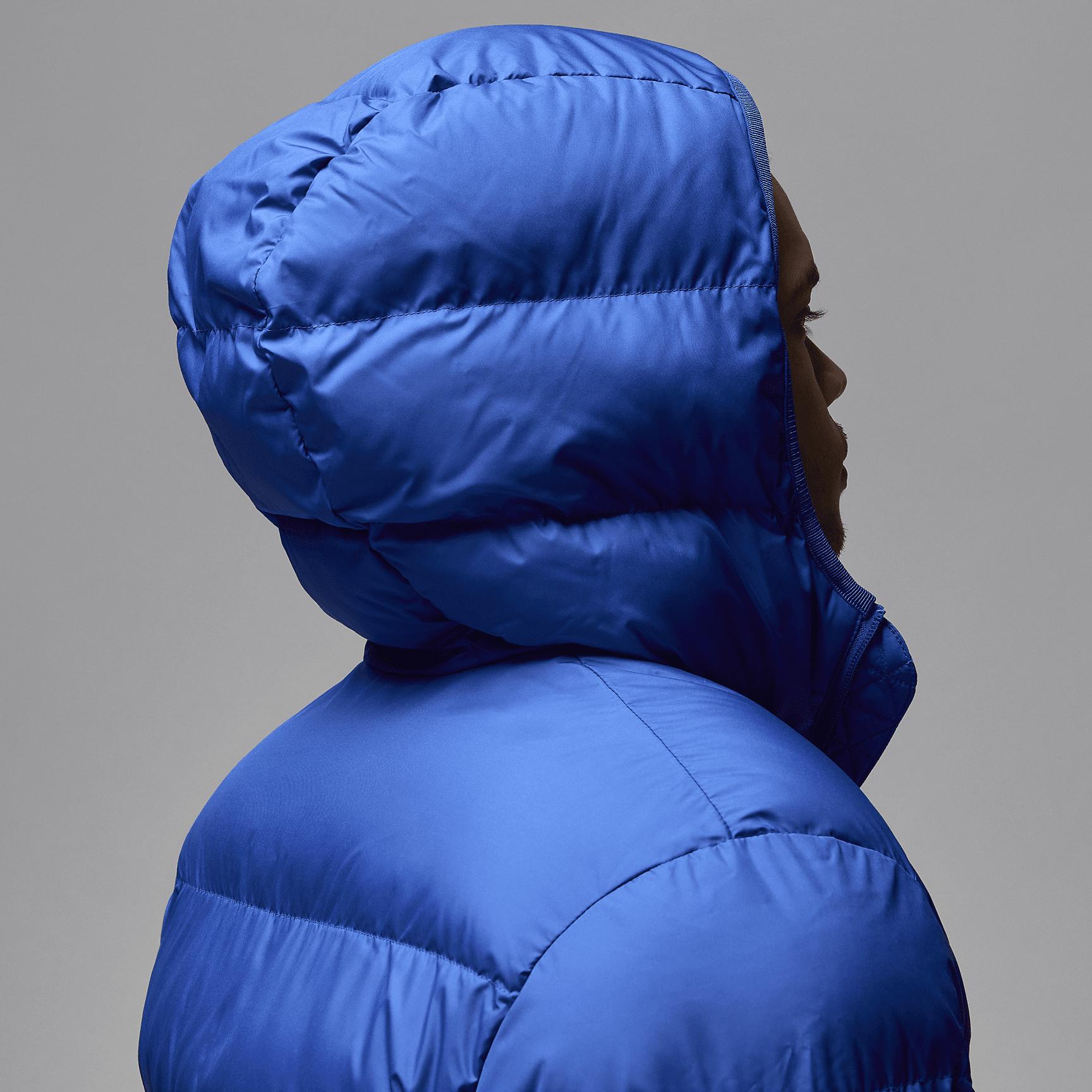 Jordan Mens Jordan Brooklyn Puffer Jacket - Mens Blue/Black Product Image