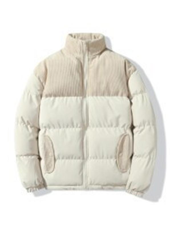 Men's Corduroy Splice Zip Up Jacket Product Image