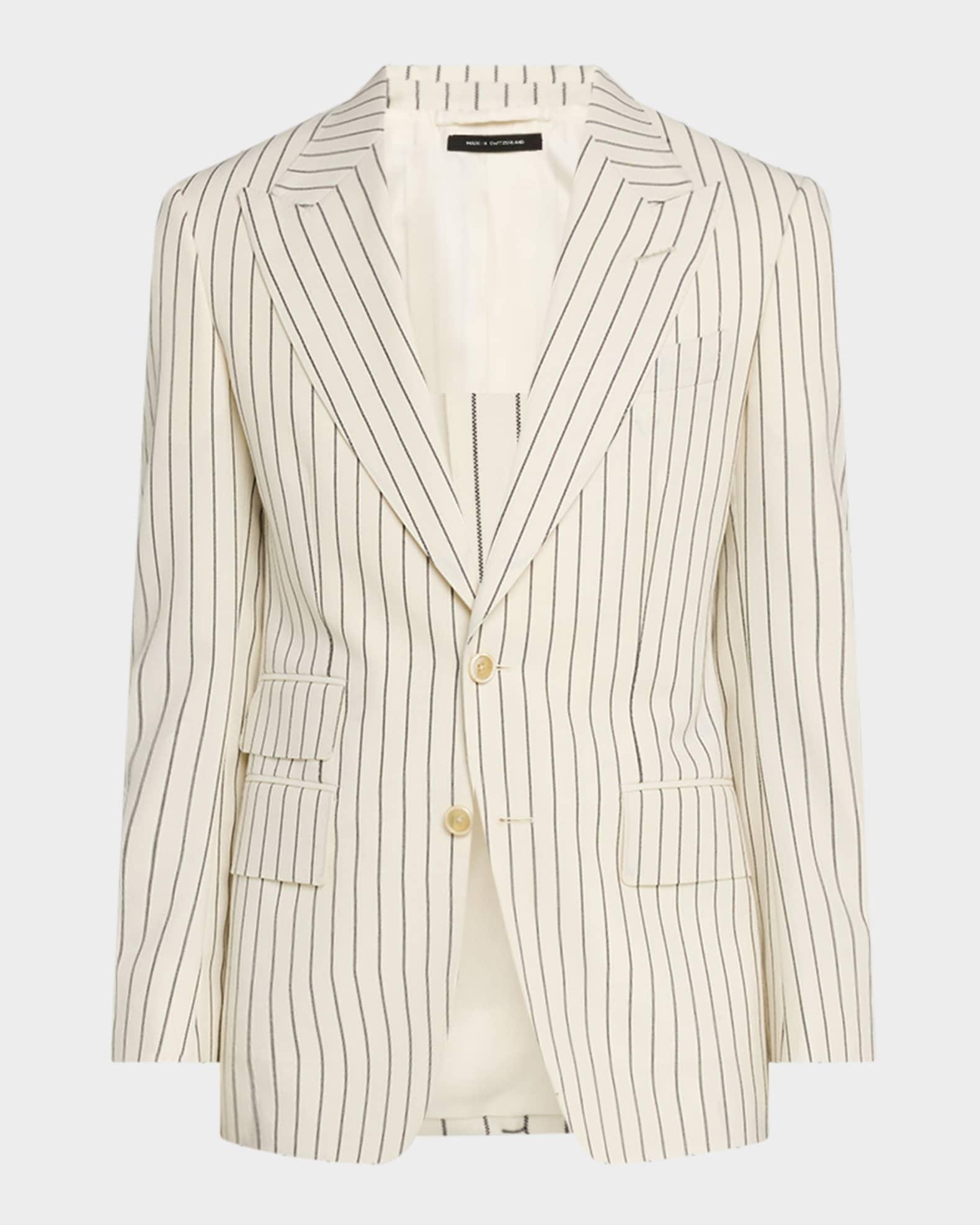 Men's Shelton Wool Pinstripe Suit Product Image