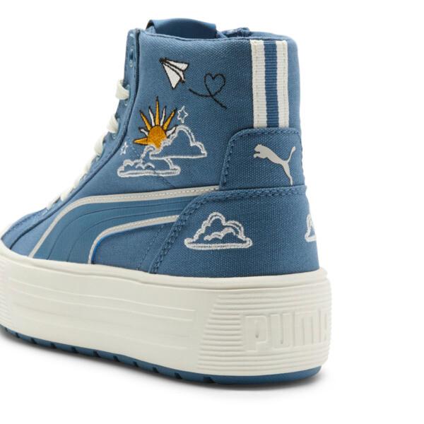 PUMA Kaia 2.0 Mid Novelty Women's Sneakers in Blue Horizon/Frosted Ivory/White Product Image