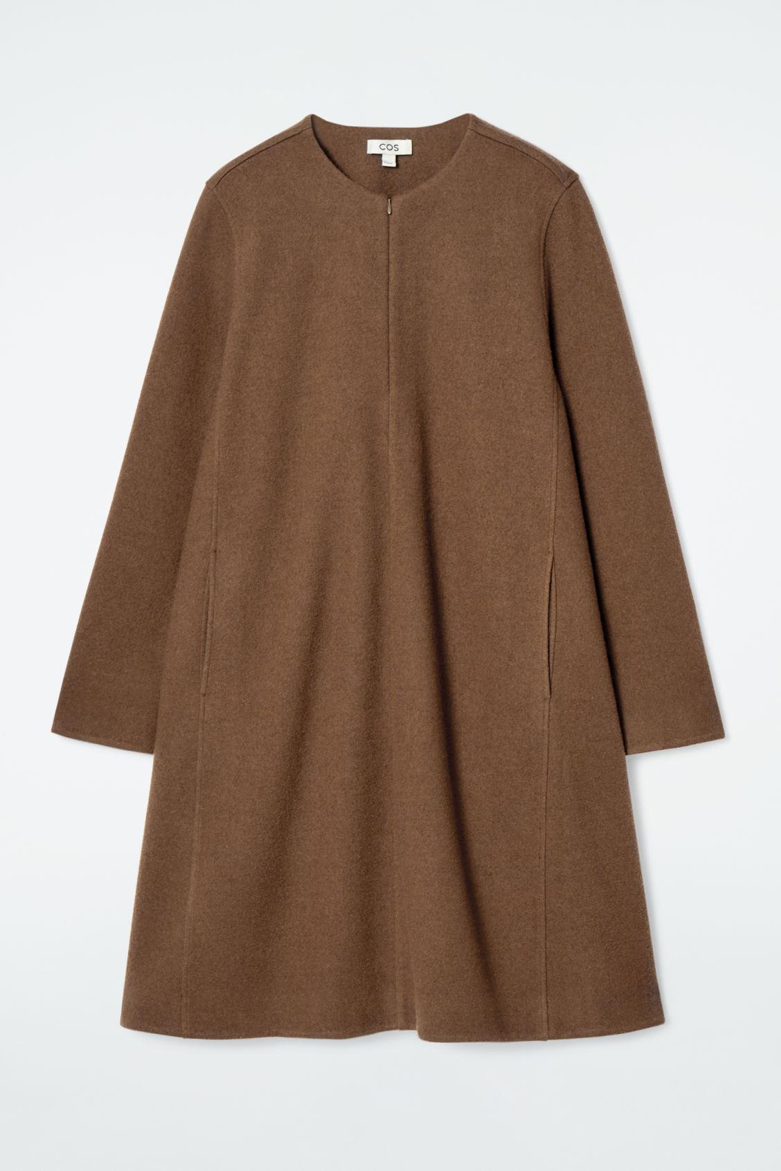 A-LINE BOILED-WOOL MINI DRESS Product Image