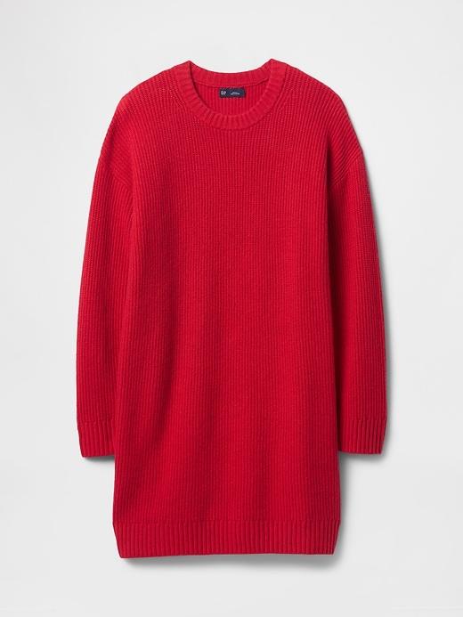 CashSoft Shaker-Stitch Mini Sweater Dress Product Image