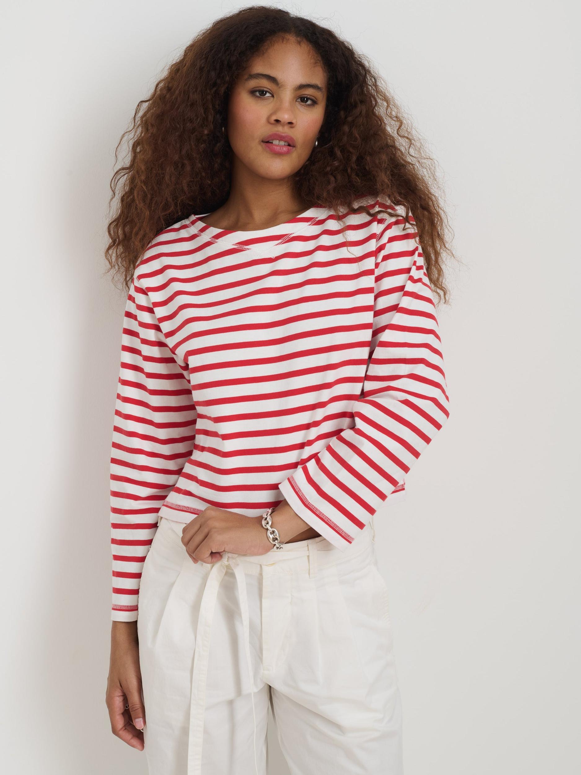 Marseille Striped Boatneck Tee In Cotton Product Image