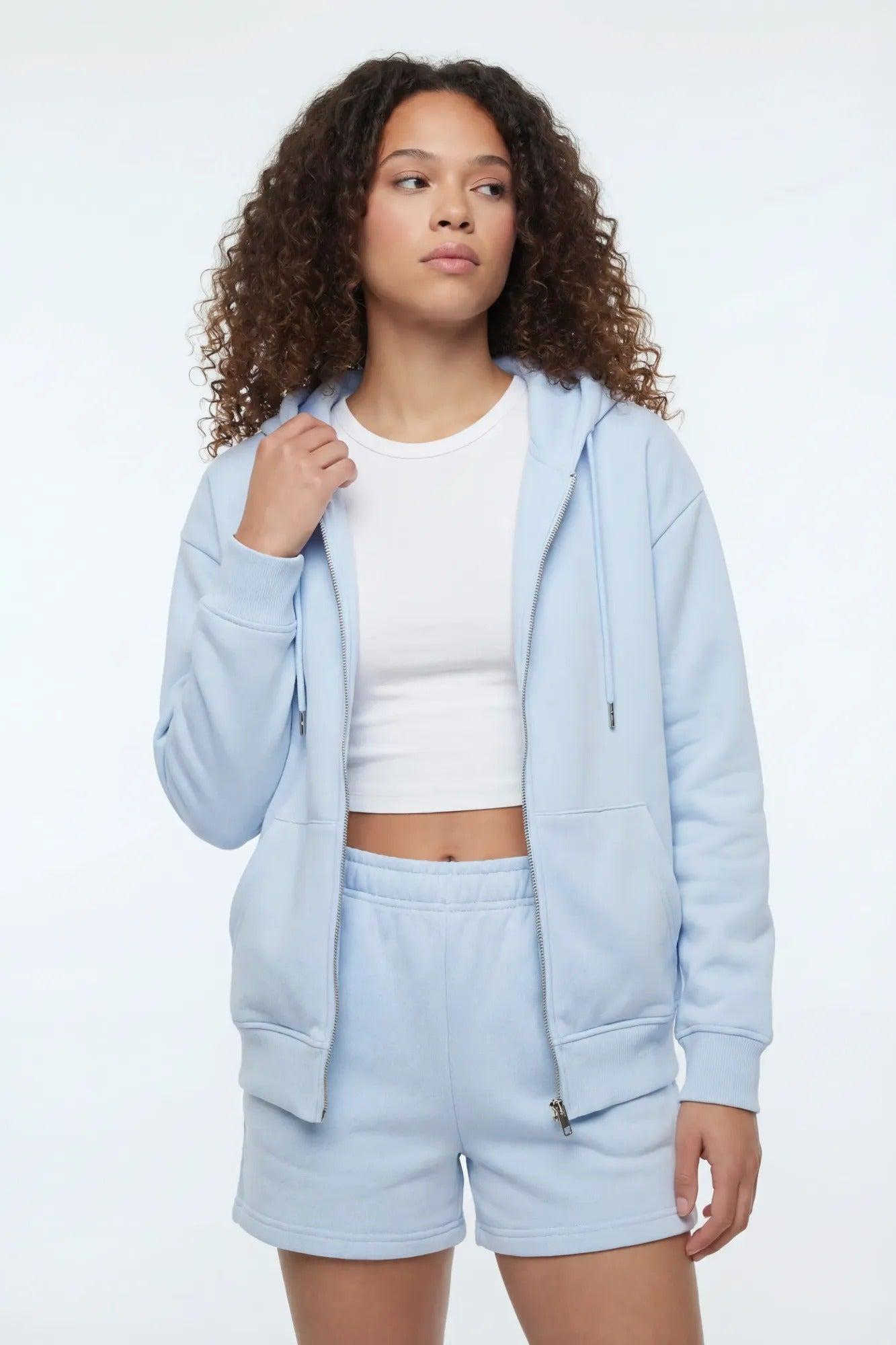 Fleece Zip-Up Hoodie Female Product Image