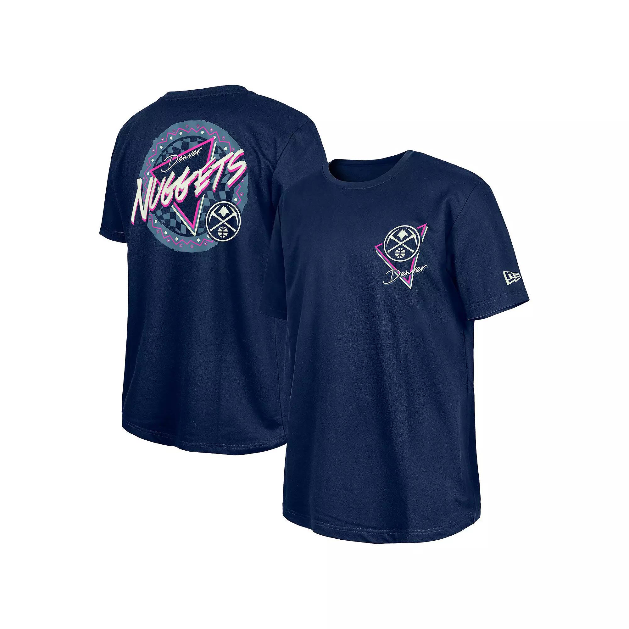 ��New Era  Navy Denver Nuggets Glow-in-the-Dark T-Shirt, Men's, Size: XL, Nug Blue Product Image