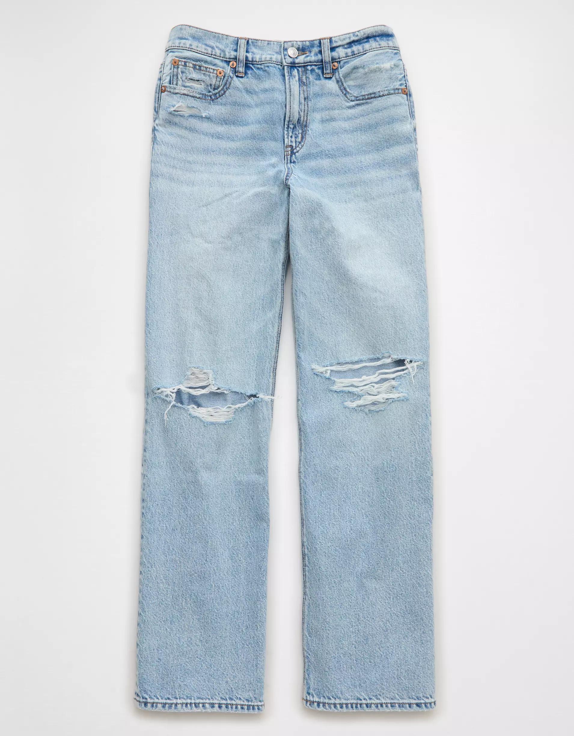 AE Strigid Ripped High-Waisted Stovepipe Jean Product Image