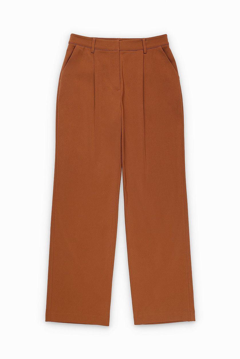 Wide Pleated Suit Pants Product Image