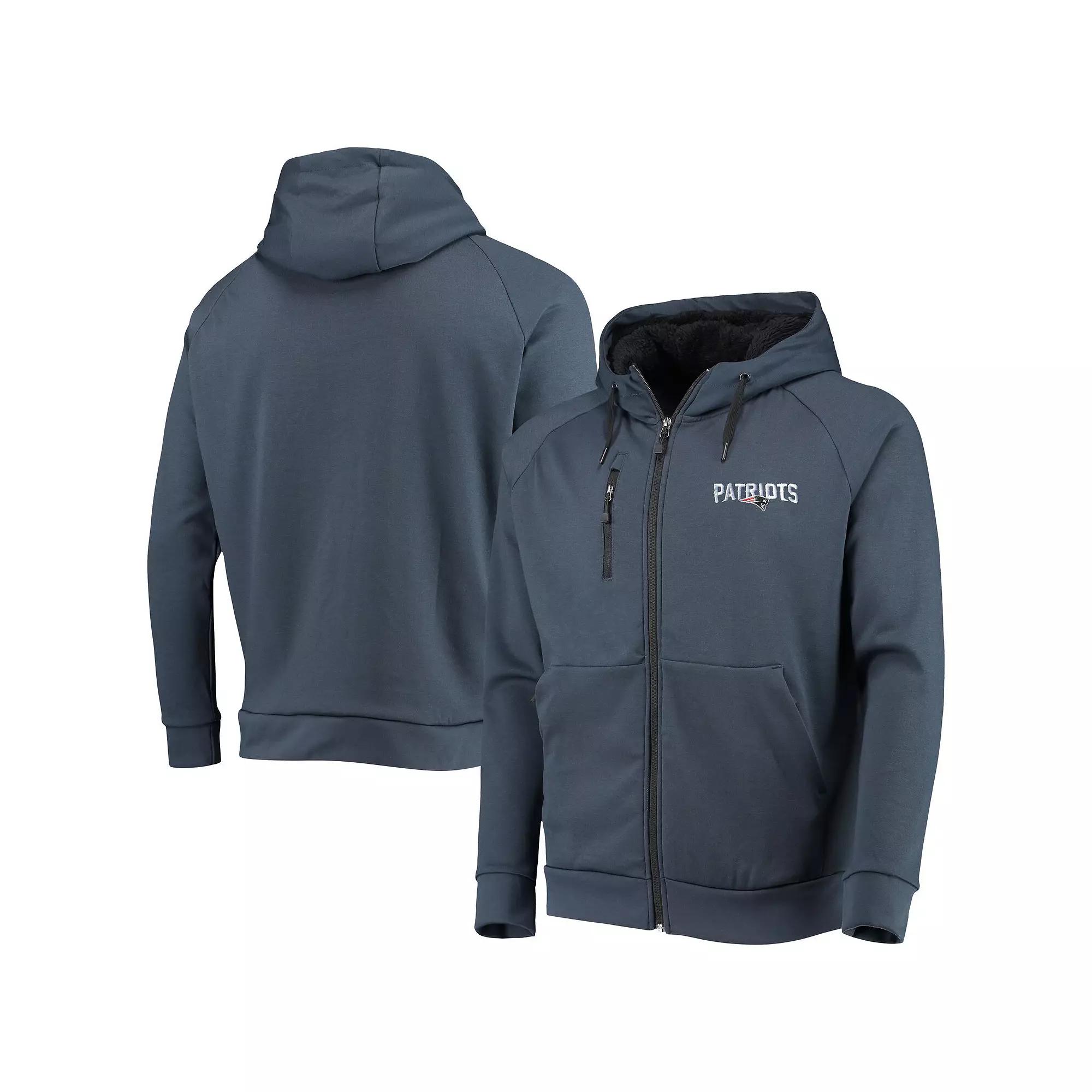 Men's Dunbrooke Navy New England Patriots Shag Tri-Blend Full-Zip Raglan Hoodie, Size: Small, Blue Product Image