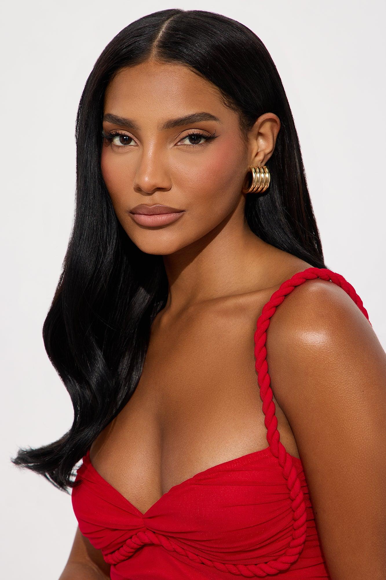 Simple Mini Hoop Earrings - Gold Female Product Image