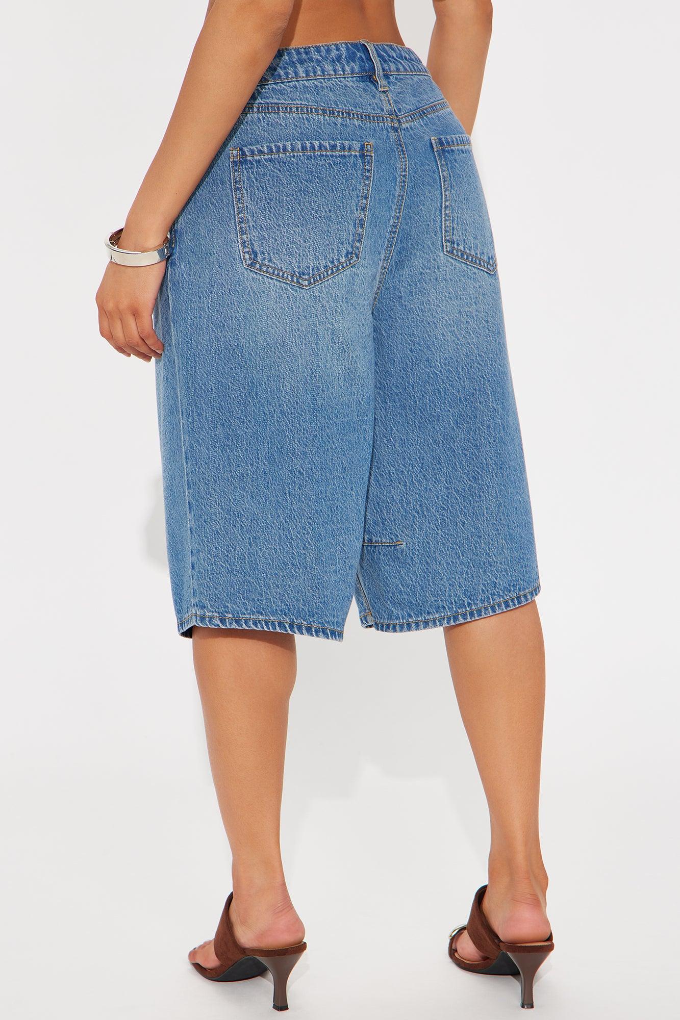 Lennox Denim Jort - Medium Wash Product Image