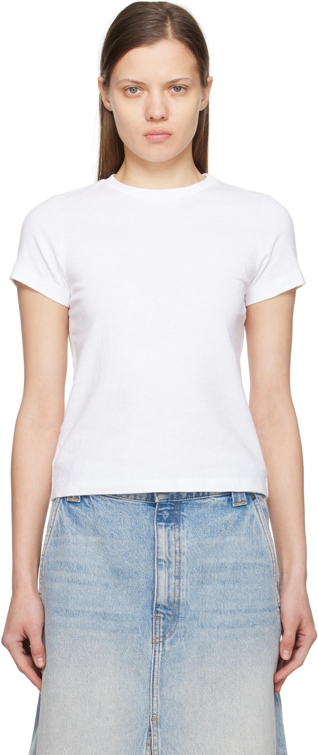 KHAITE Womens White Mae Brand-patch Cotton-jersey T-shirt In Cream Product Image