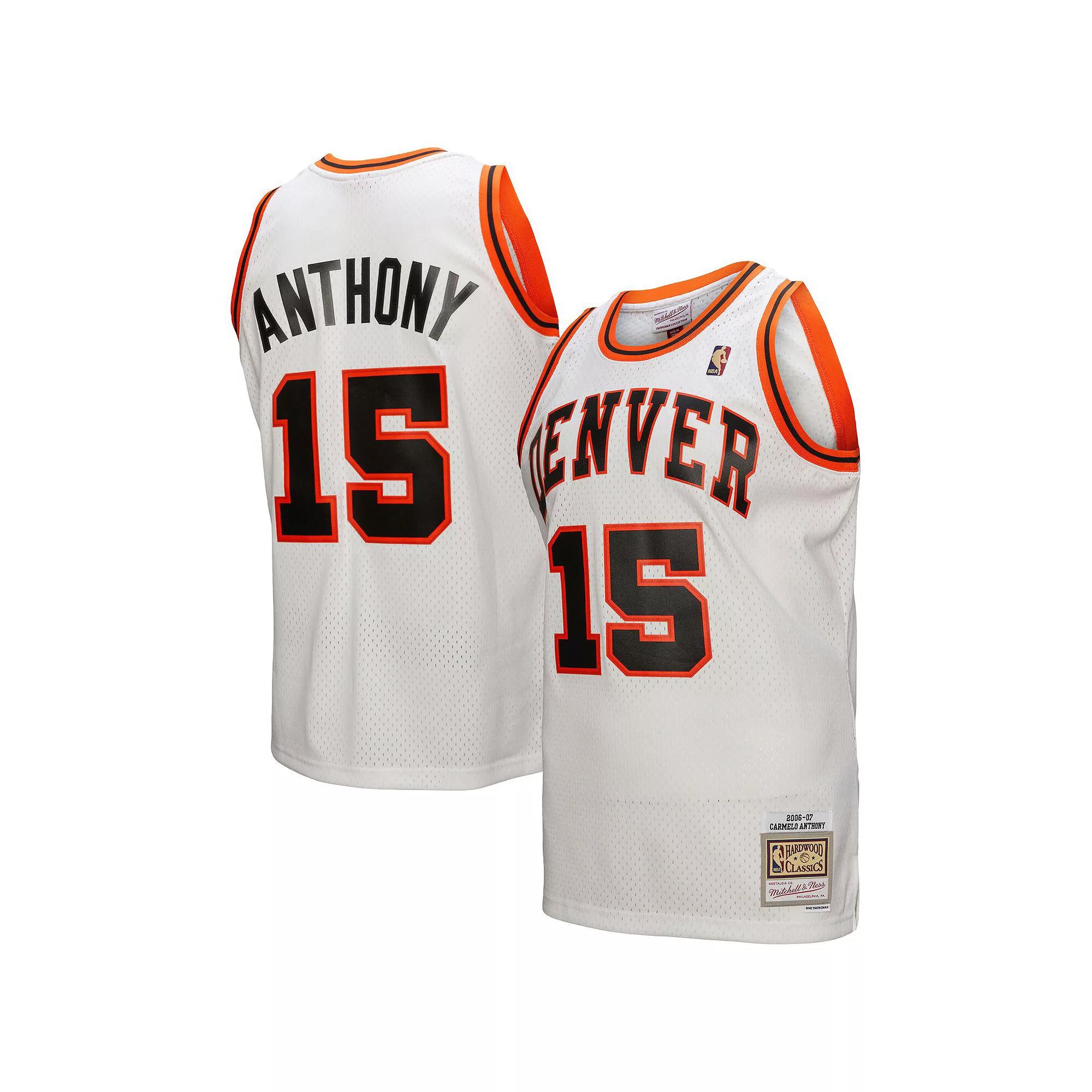 Men's Mitchell & Ness Carmelo Anthony White Denver Nuggets 2006/07 Swingman Jersey, Size: Medium, Nug White Product Image
