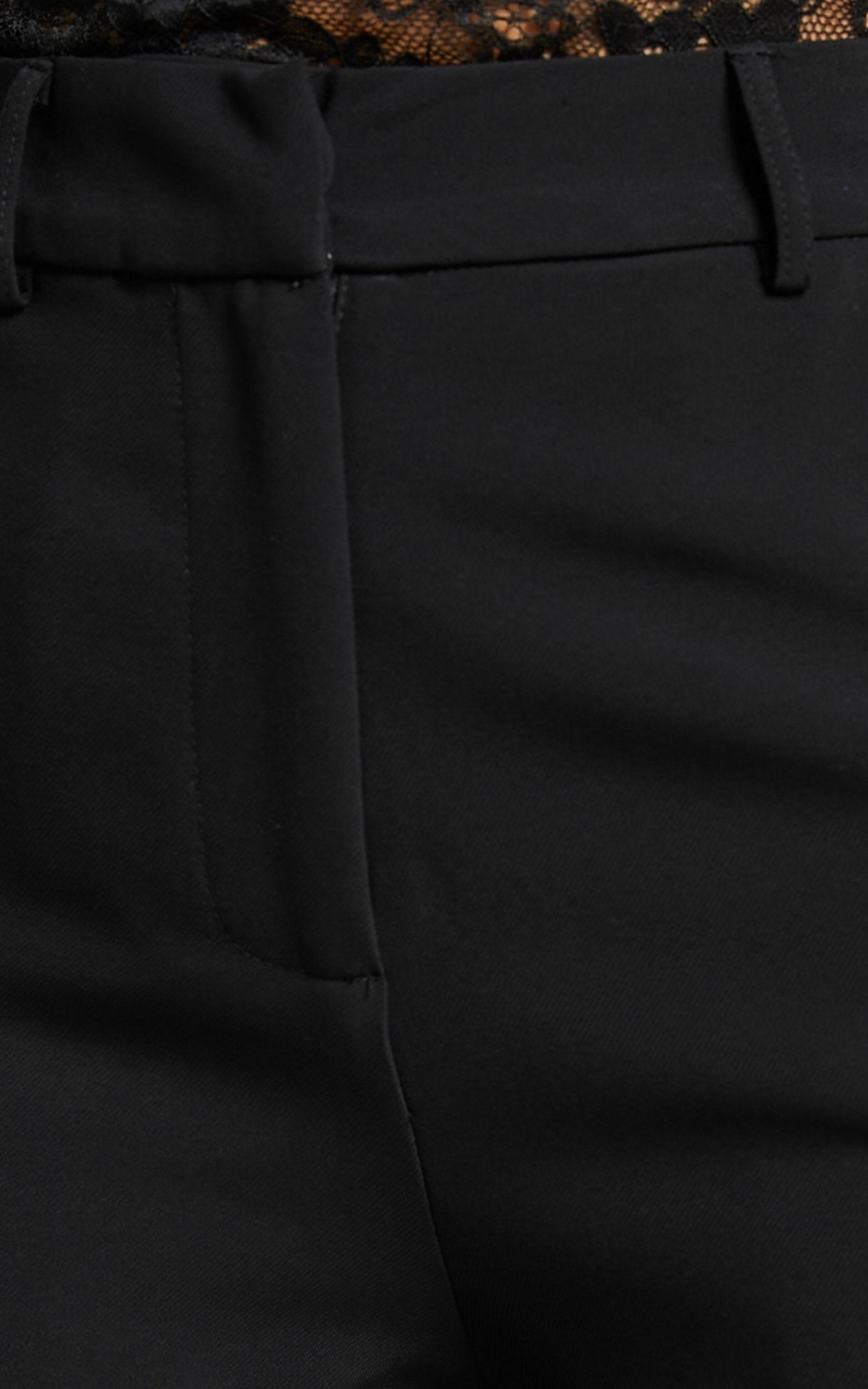 Bonnie Pants - High Waisted Tailored Wide Leg Pants in Black Product Image