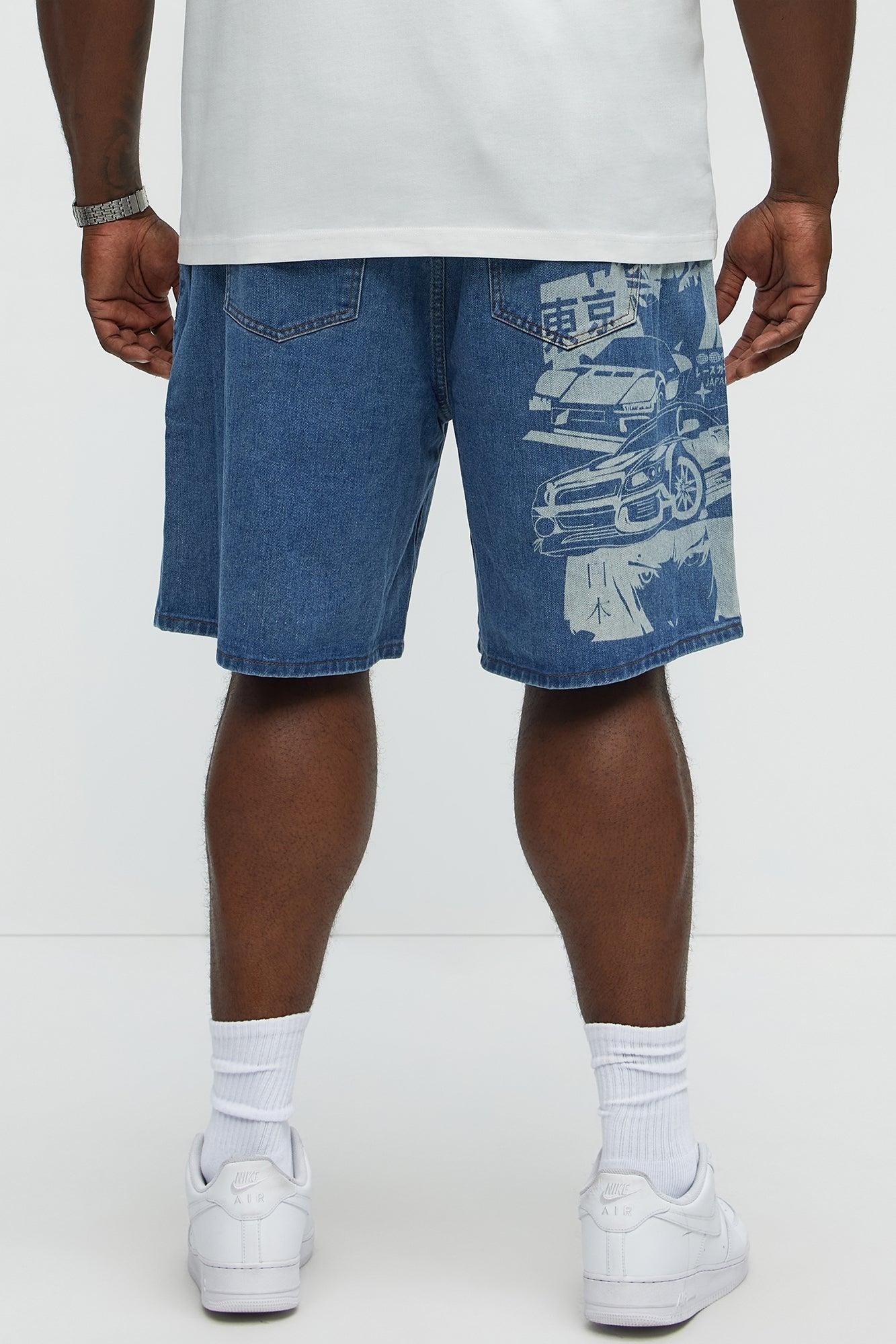 Coast Drift Relaxed Denim Shorts - Medium Blue Wash Product Image