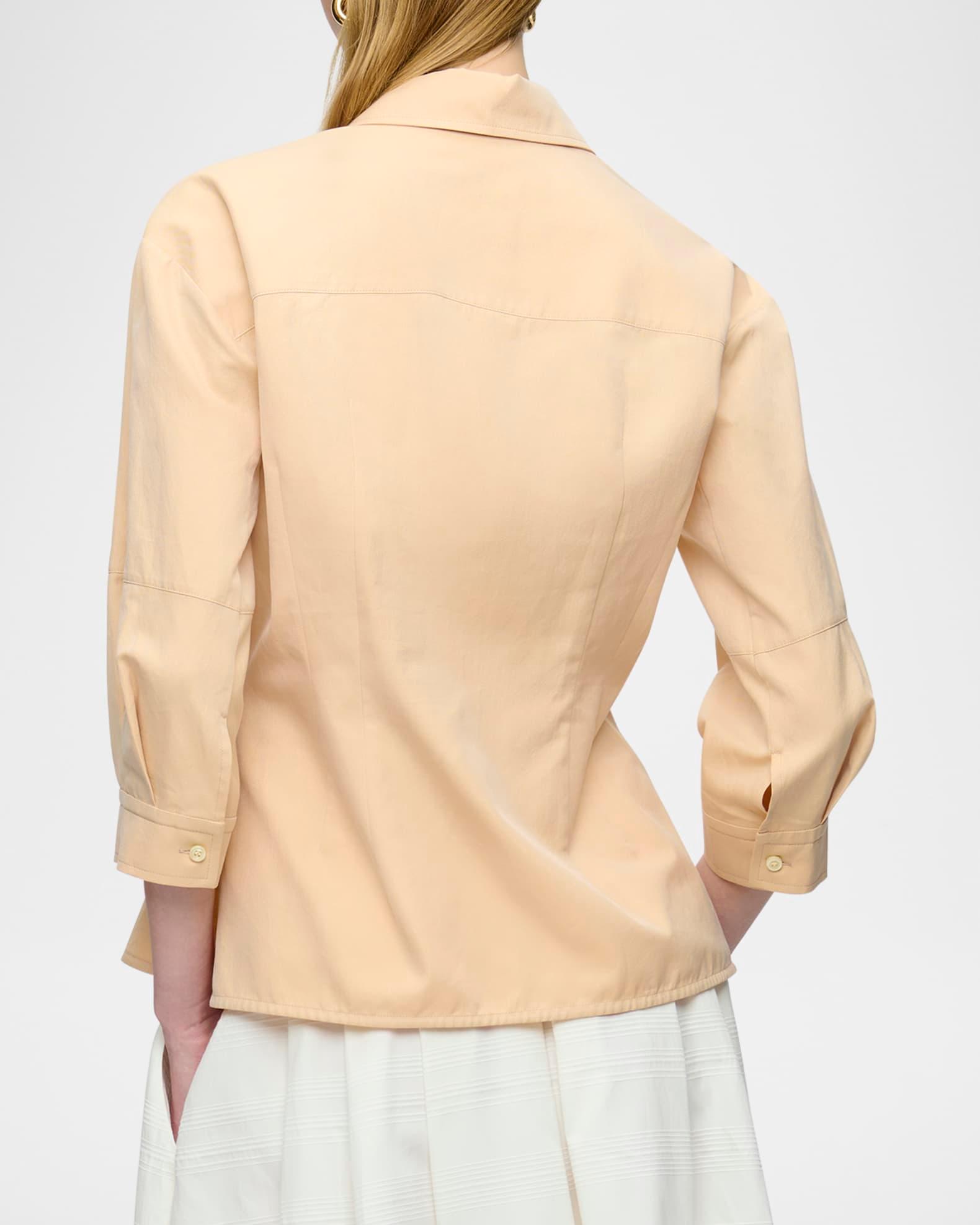 Rhessa Pleated Cotton Shirt Product Image