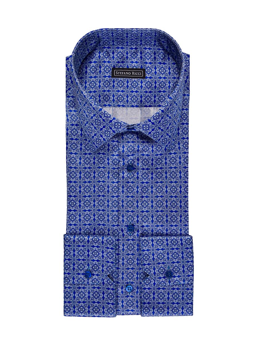 Mens Handmade Silk Dress Shirt Product Image