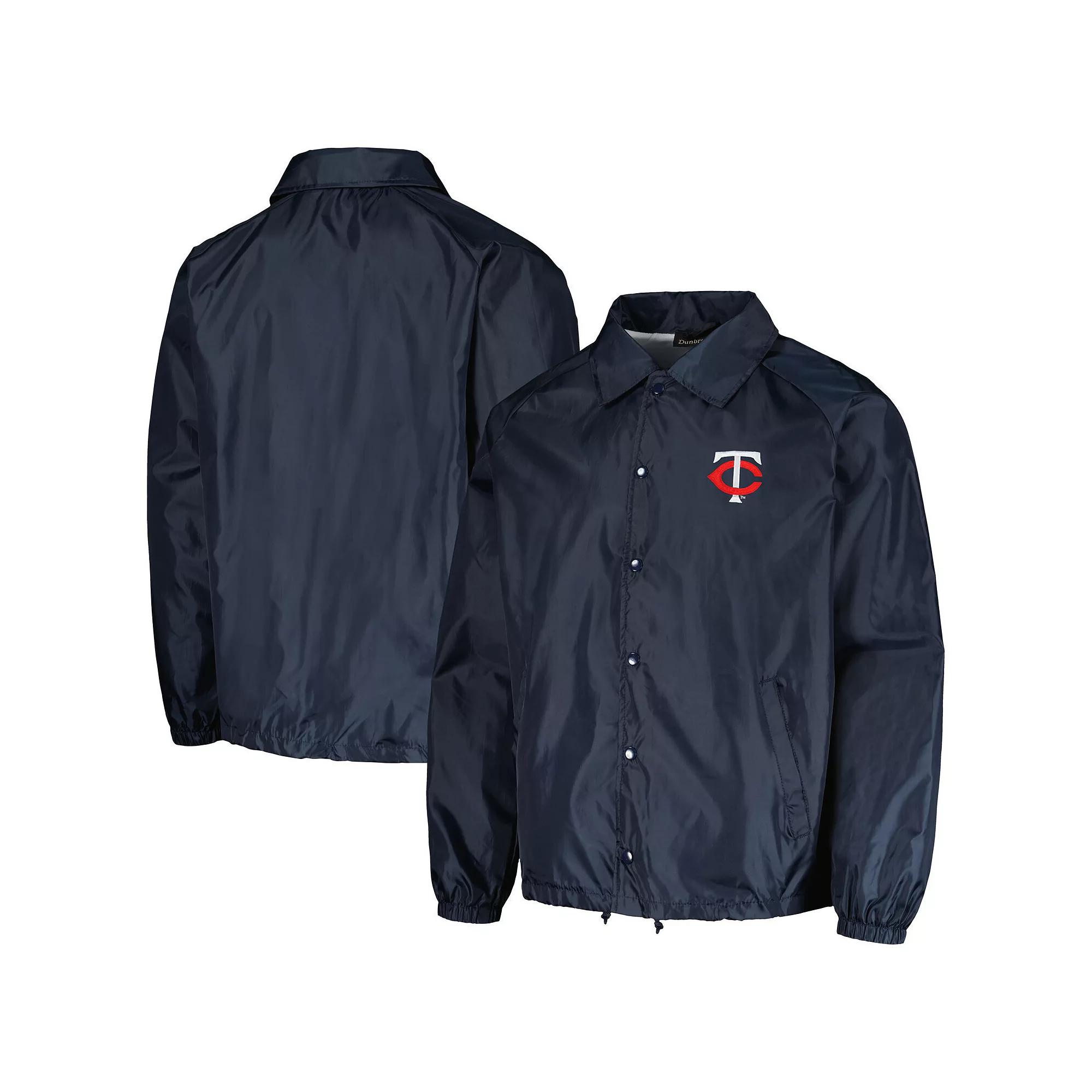 Men's Dunbrooke Navy Minnesota Twins Coach's Raglan Full-Snap Windbreaker Jacket,  Product Image
