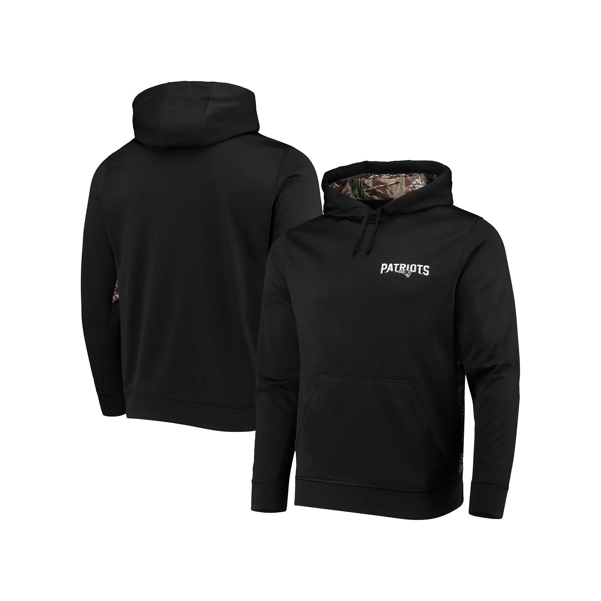 Men's Dunbrooke Black/Realtree Camo New England Patriots Logo Ranger Pullover Hoodie,  Product Image