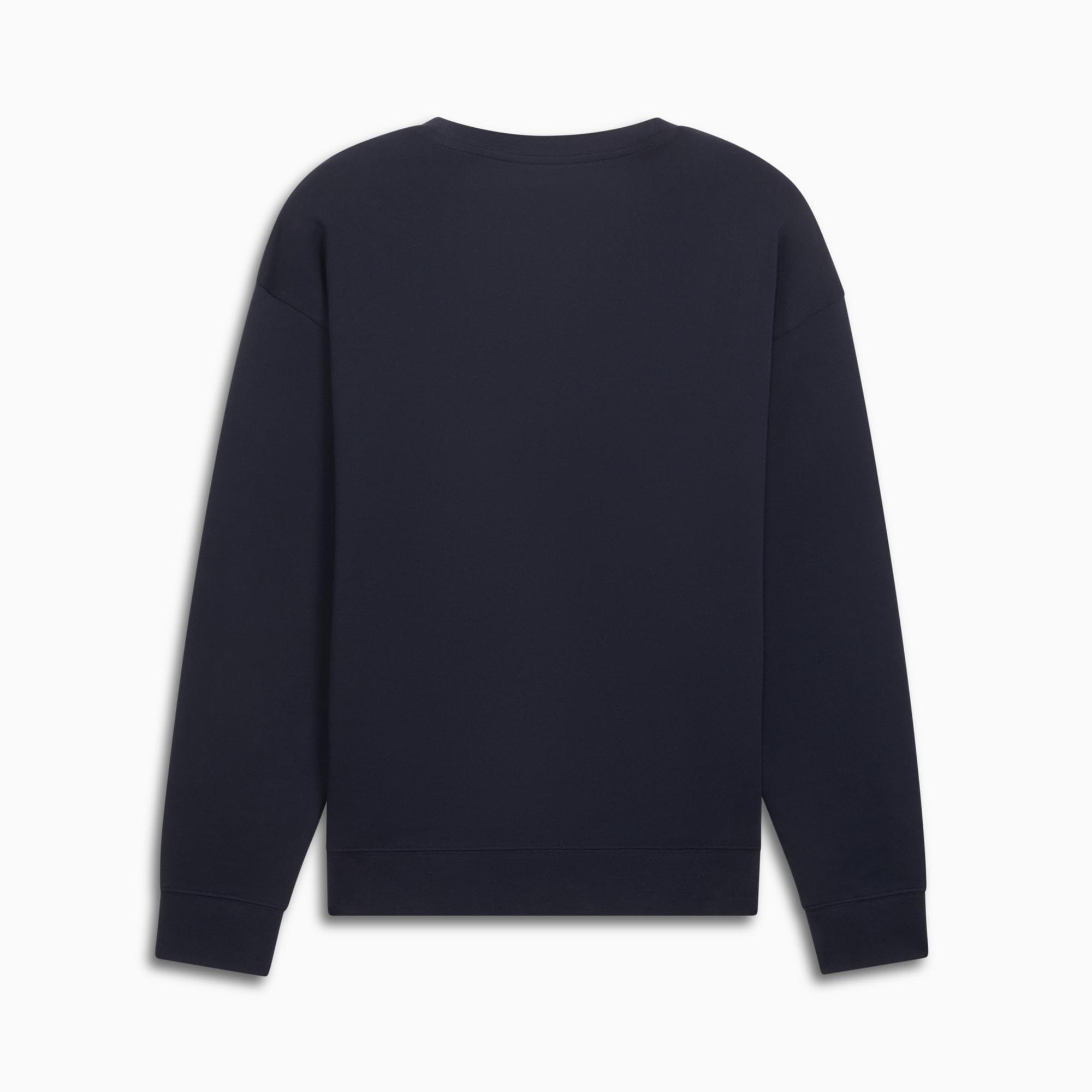 Suede Logo Men's Crew Neck Sweatshirt Product Image