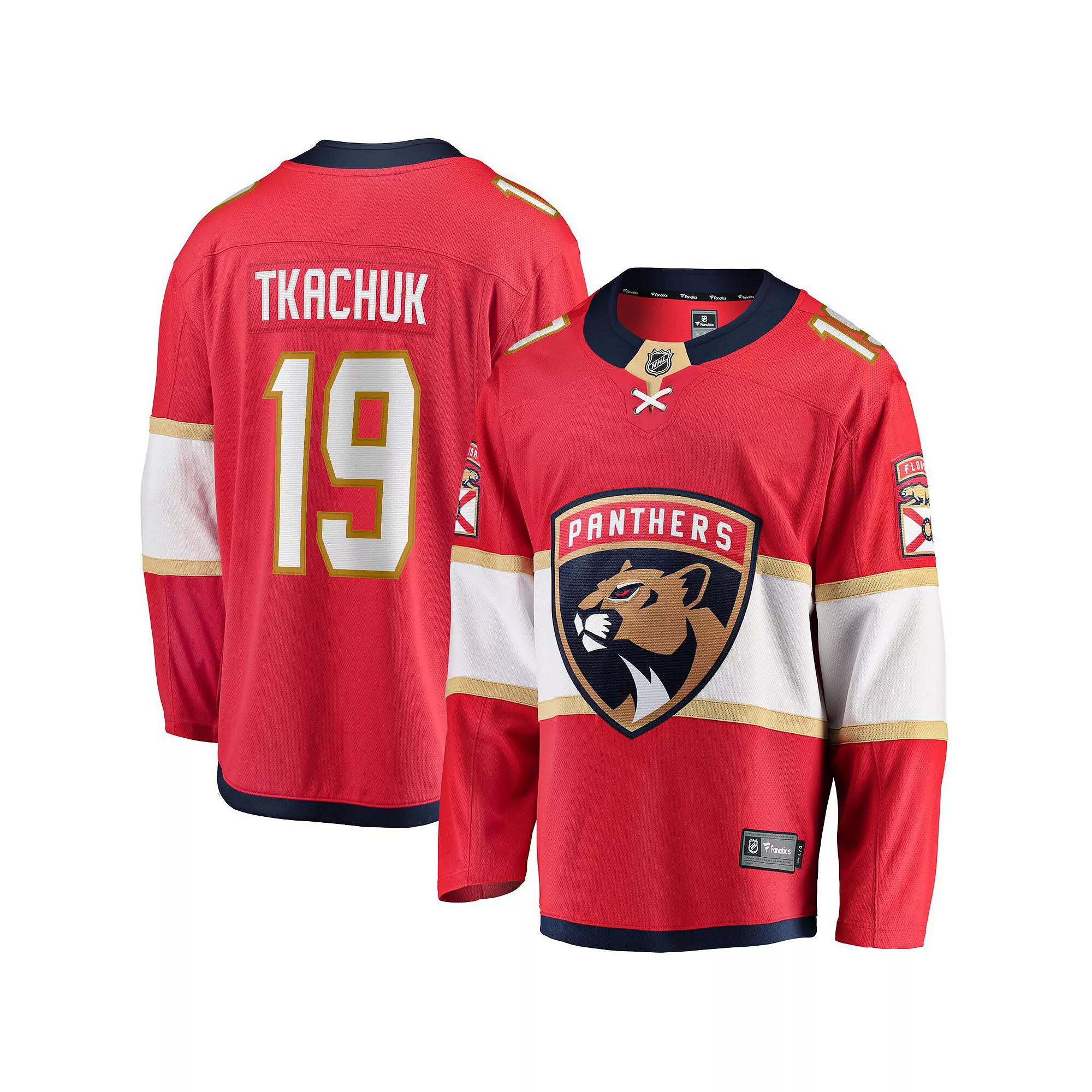 Men's Fanatics Branded Matthew Tkachuk Red Florida Panthers Home Breakaway Player Jersey,  Product Image