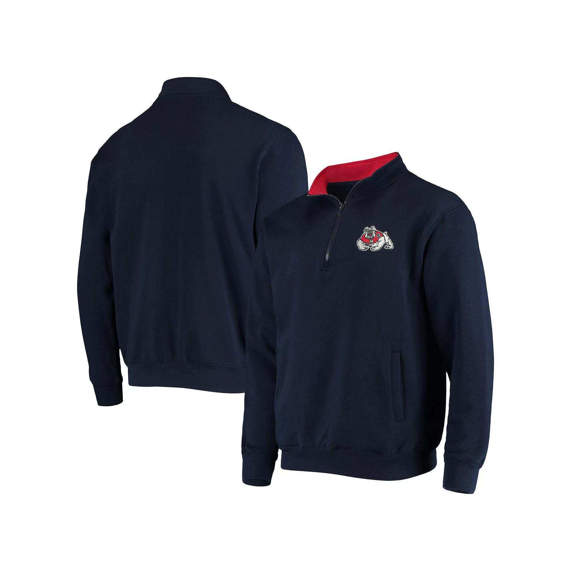 Men's Colosseum Navy Fresno State Bulldogs Tortugas Logo Quarter-Zip Jacket, Size: 2XL, Csf Blue Product Image