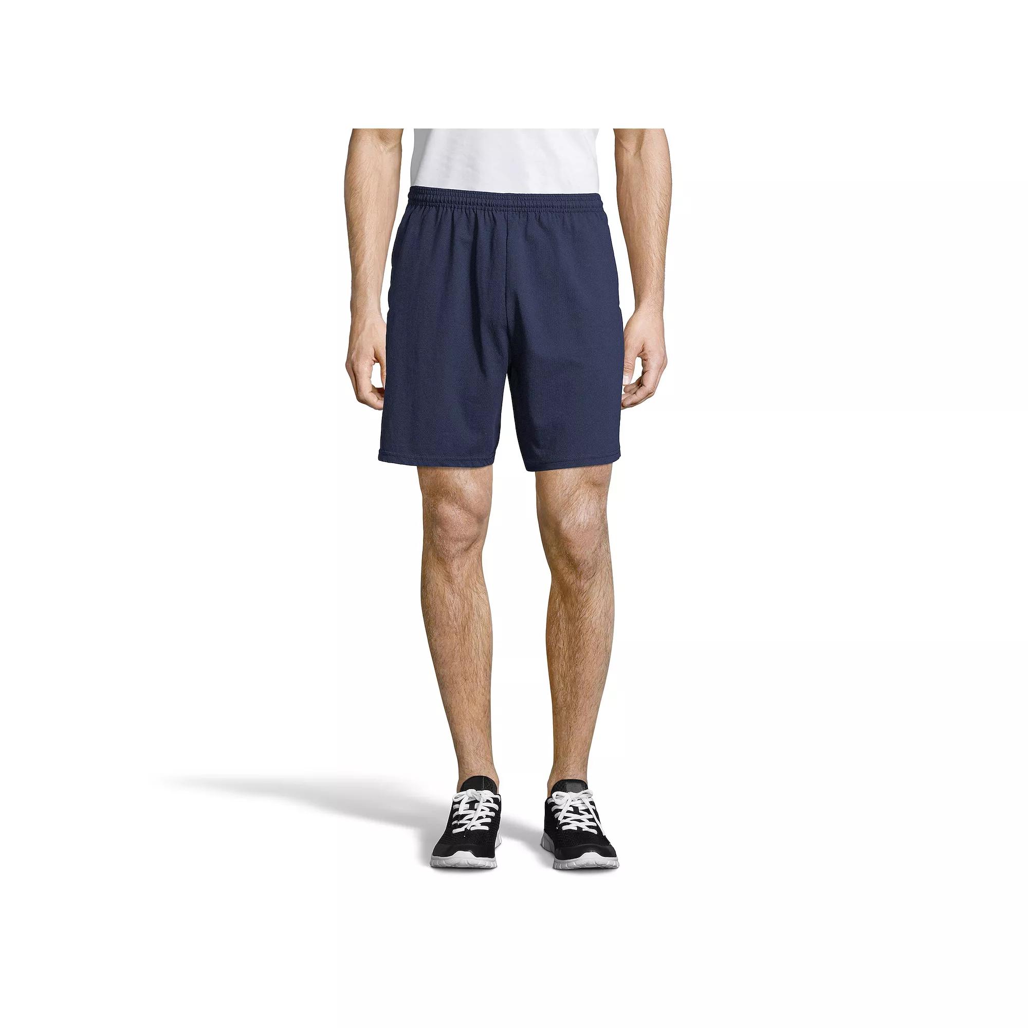 Men's Hanes® ComfortSoft Jersey Pocket Shorts,  Product Image