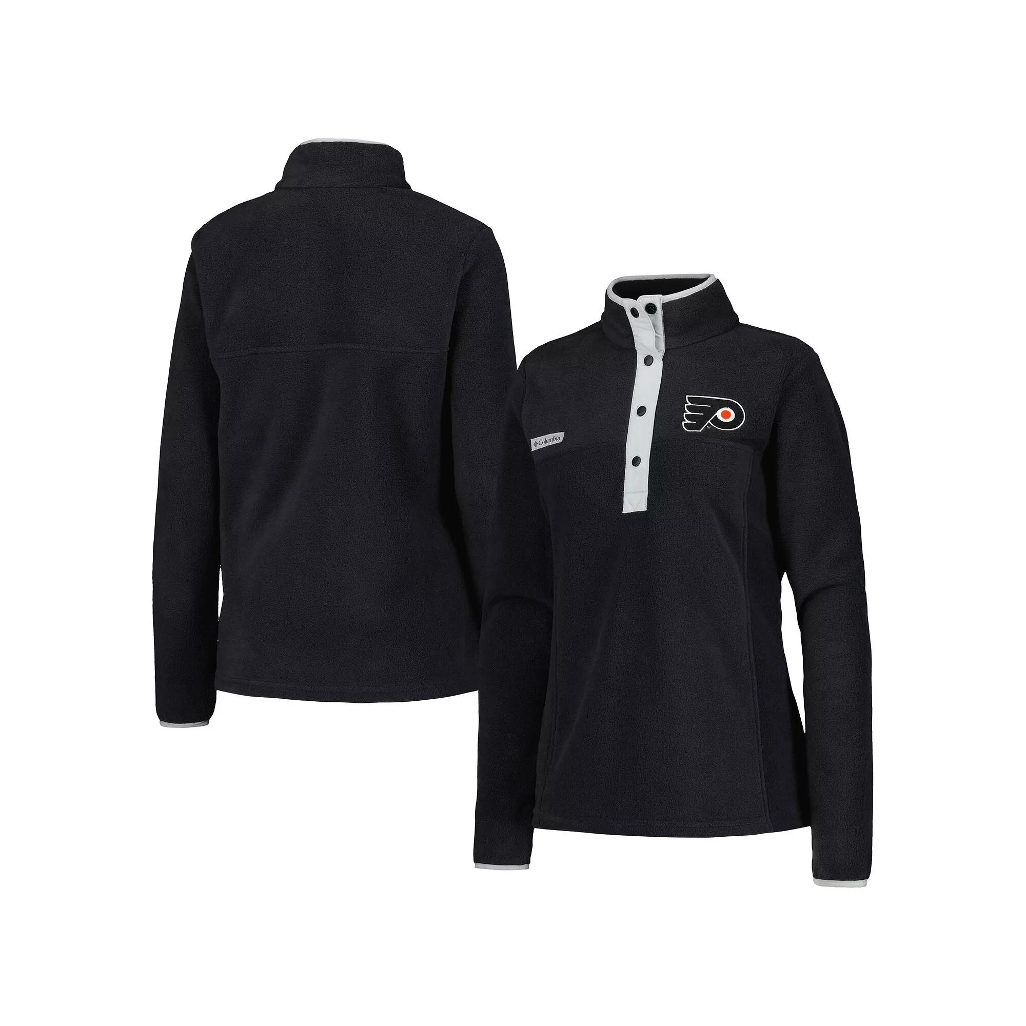 Women's Columbia Black Philadelphia Flyers Benton Springs Half-Snap Jacket, Size: Small, Fly Black Product Image