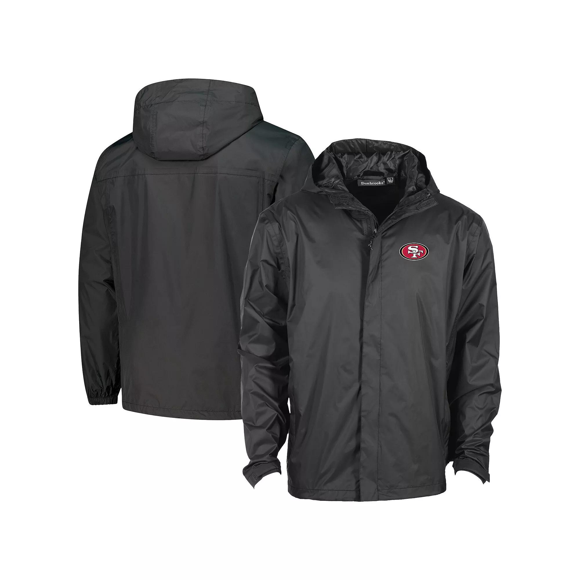 Men's Dunbrooke Black San Francisco 49ers Tropic Waterproof Packable Full-Zip Hoodie Jacket, Size: Small Product Image