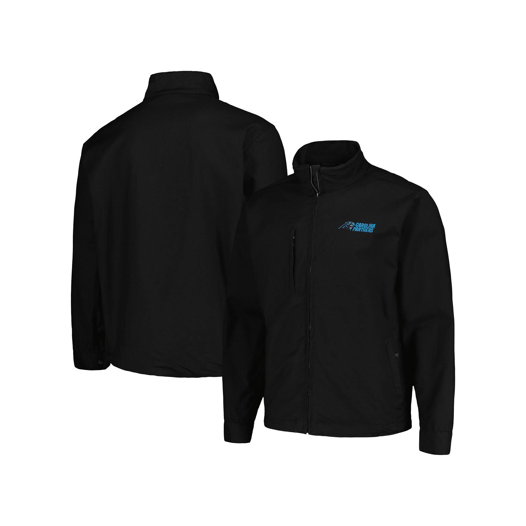 Men's Dunbrooke Black Carolina Panthers Journey Workwear Tri-Blend Full-Zip Jacket,  Product Image