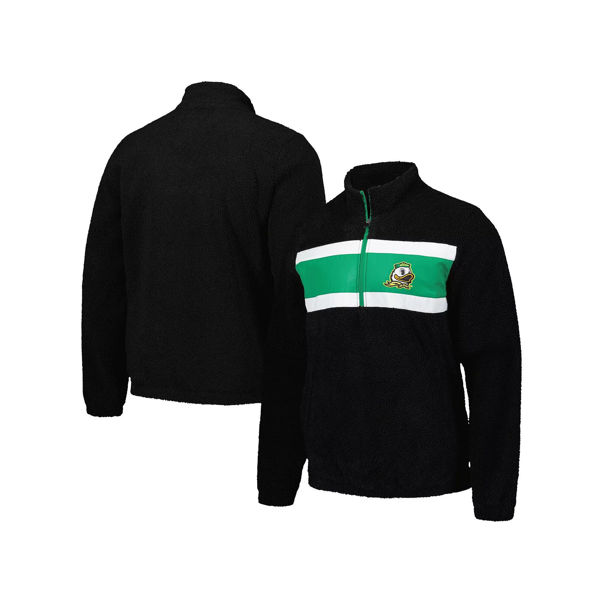 Men's G-III Sports by Carl Banks Black Oregon Ducks Pinch Runner Half-Zip Top,  Product Image