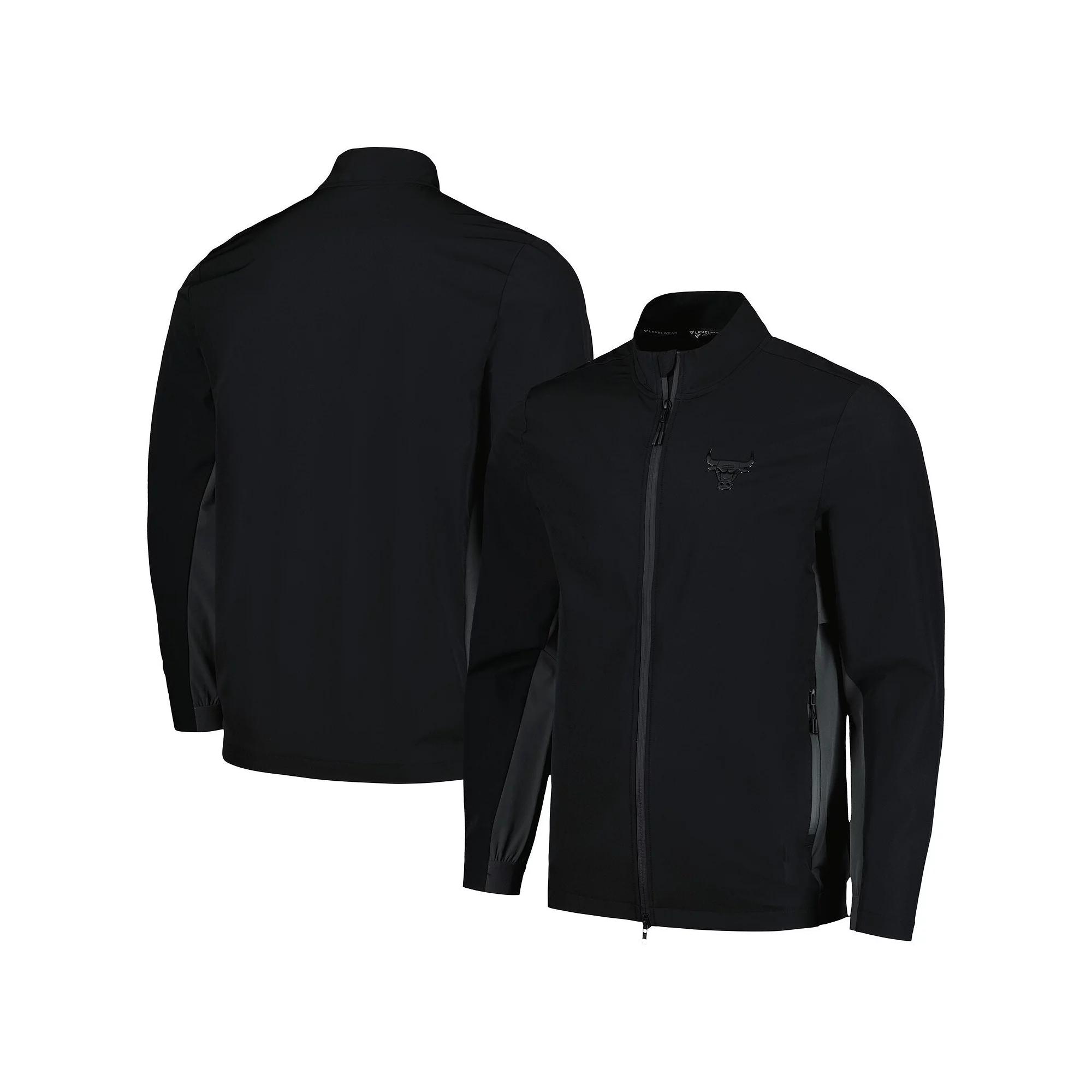 Men's Levelwear Black Chicago Bulls Harrington Full-Zip Jacket,  Product Image
