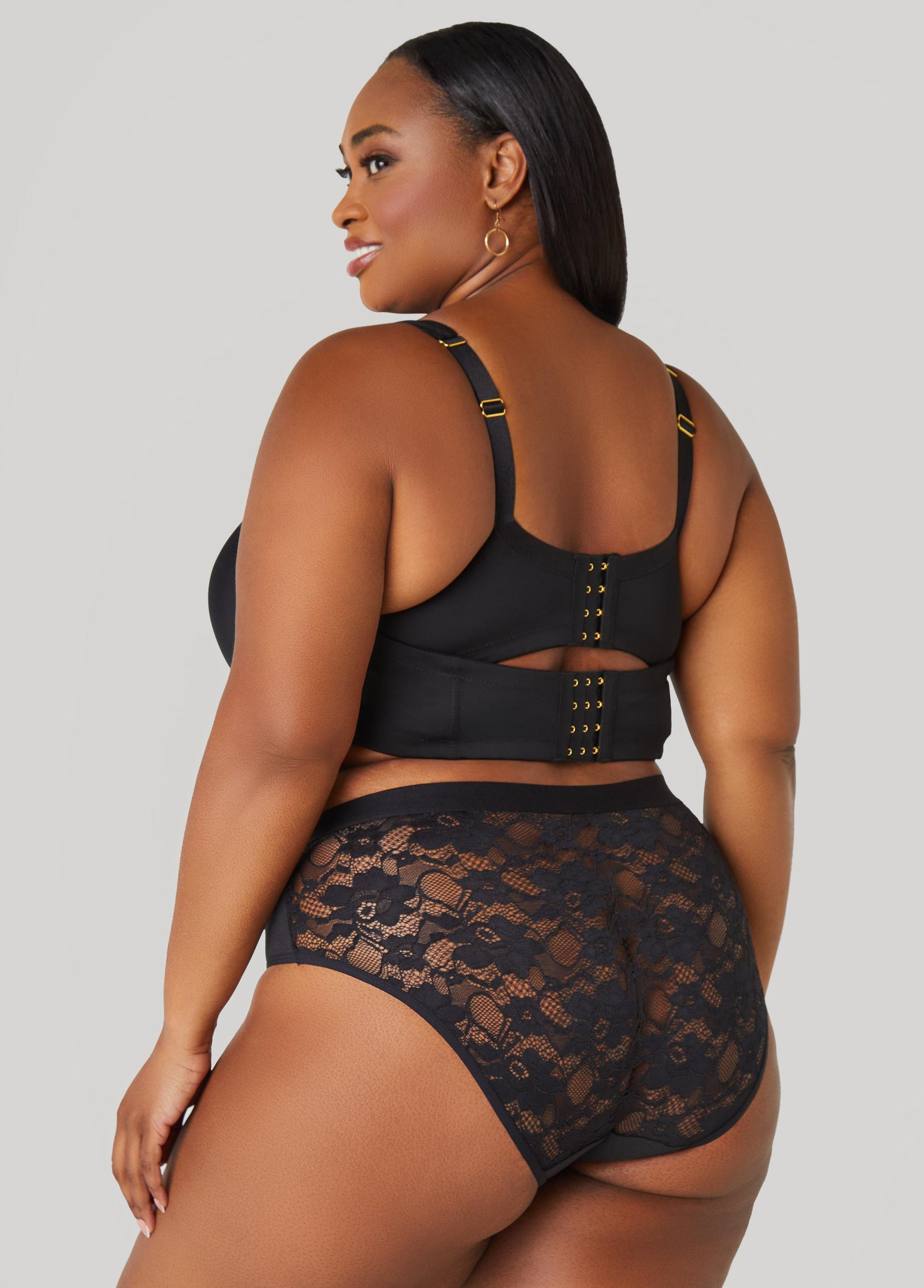 Lace Paneled Hipster Panty Product Image