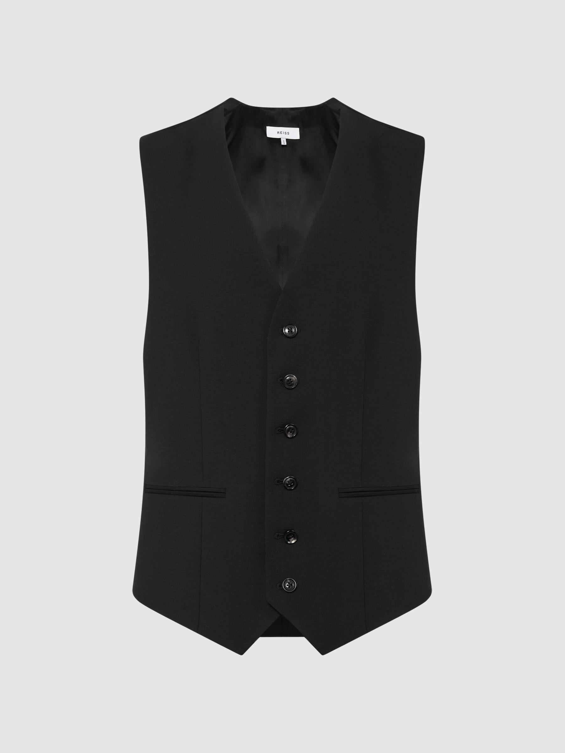 Modern Fit Travel Waistcoat in Black Product Image
