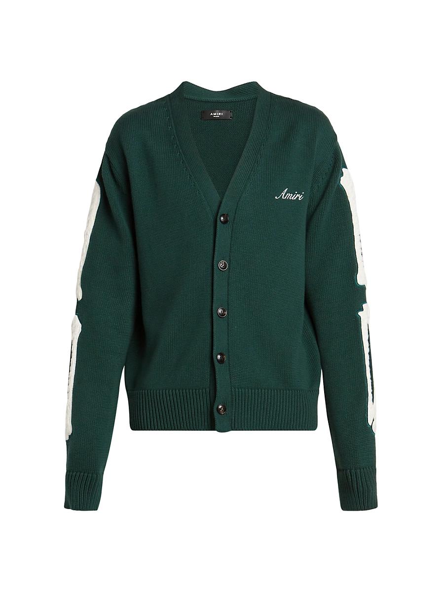 Mens Bones Cotton V-Neck Cardigan Product Image