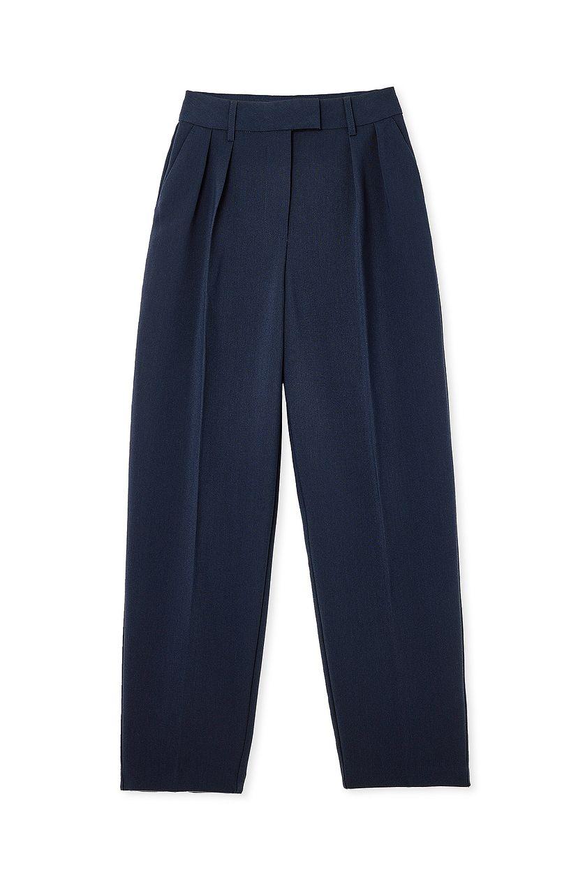 Tapered High Waist Suit Pants Product Image