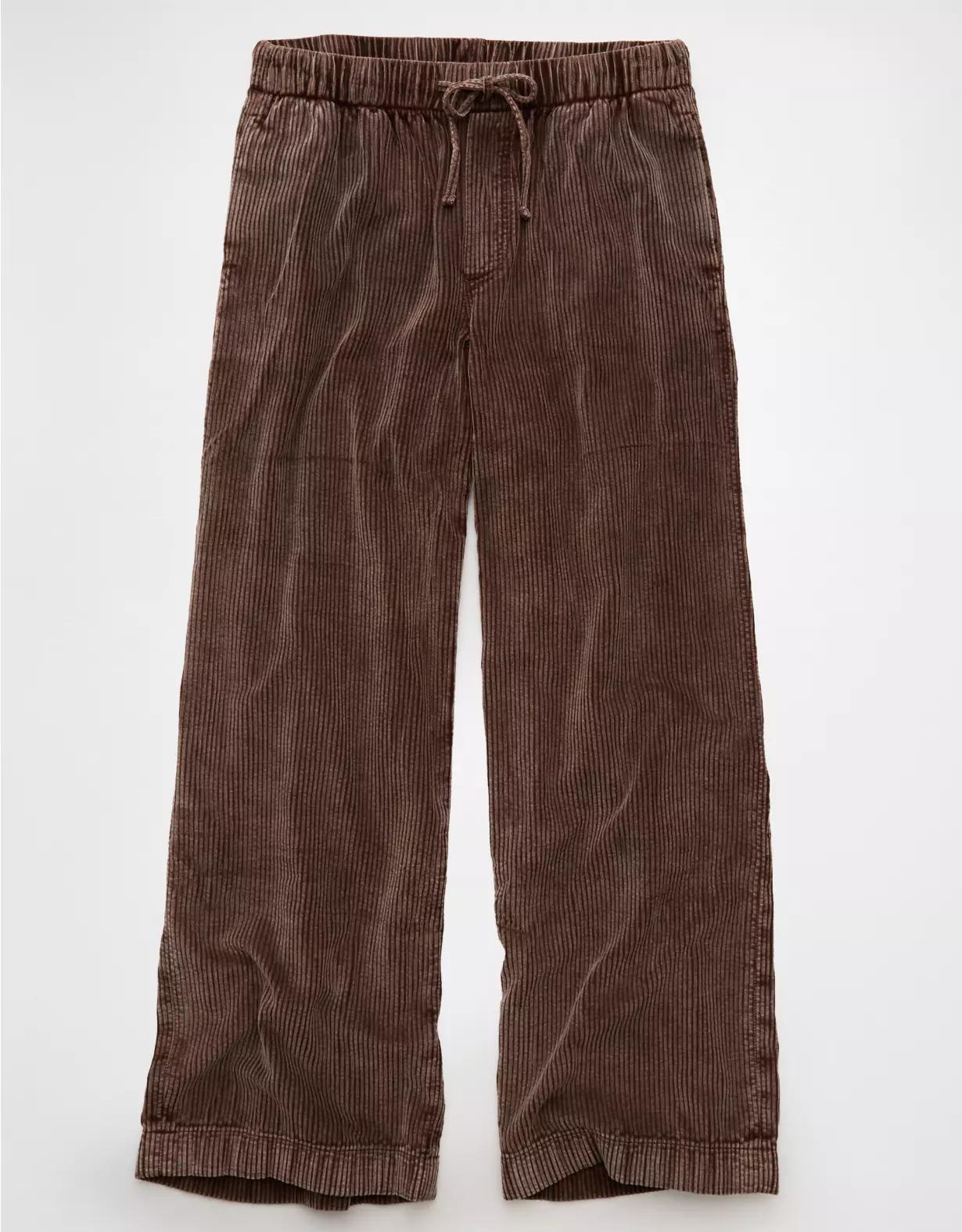 AE Stretch Corduroy Low-Rise Baggy Wide-Leg Pant Product Image