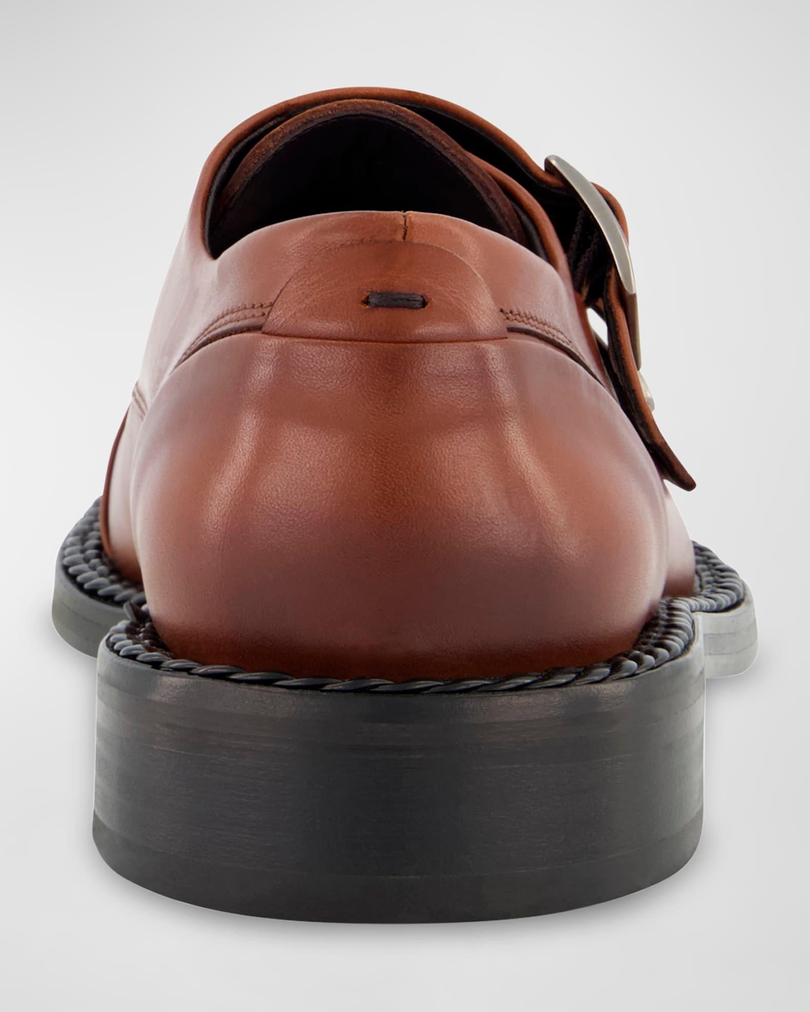 Men's Cap Toe Double Monk Strap Loafers Product Image