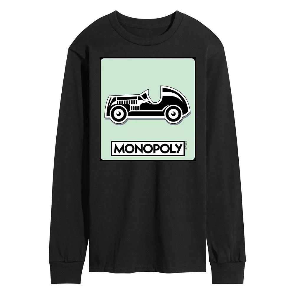 Men's Monopoly Car Game Token Long Sleeve Graphic Tee,  Product Image
