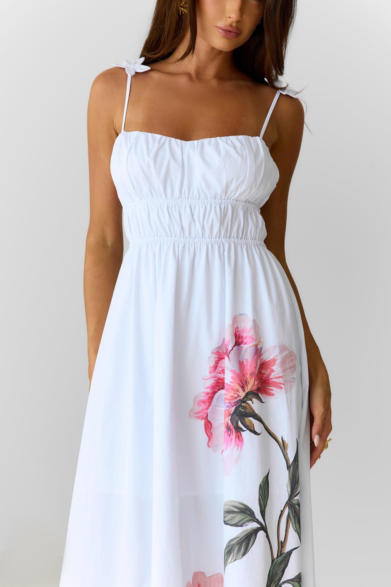 Embrace The Blooms Maxi Dress White Product Image