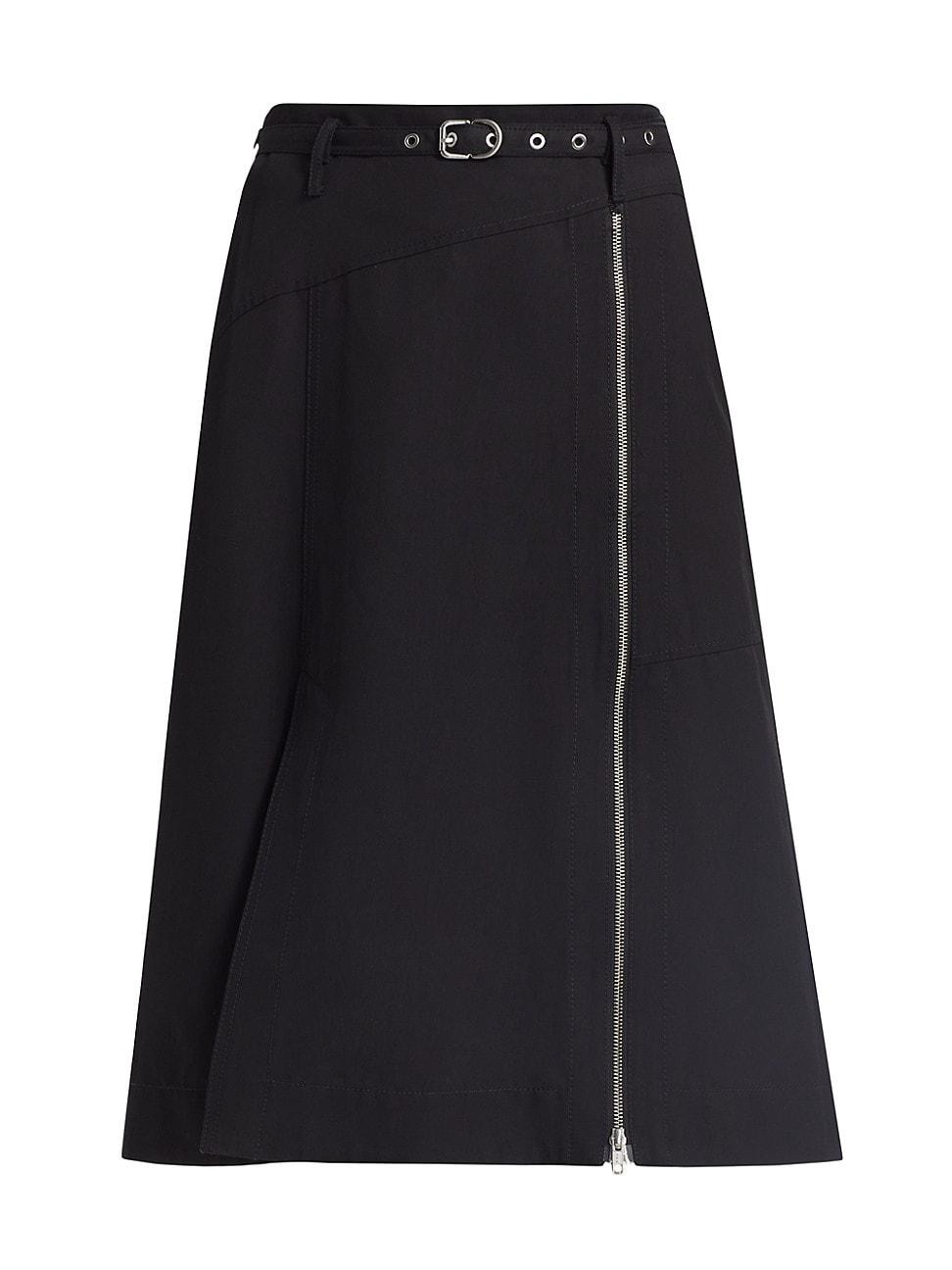 Womens Belted Utility Midi-Skirt Product Image