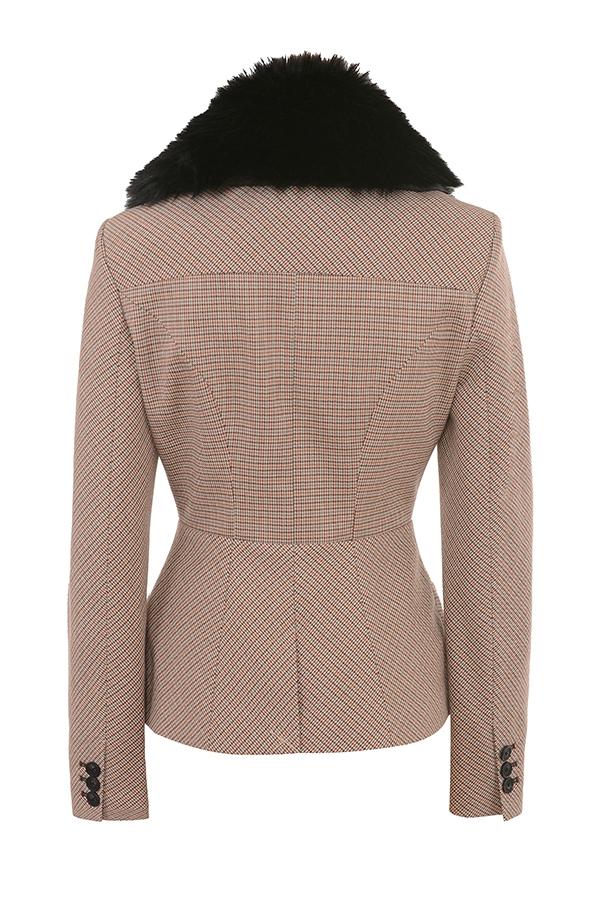 Buckingham  puppytooth check hourglass jacket - sale Product Image