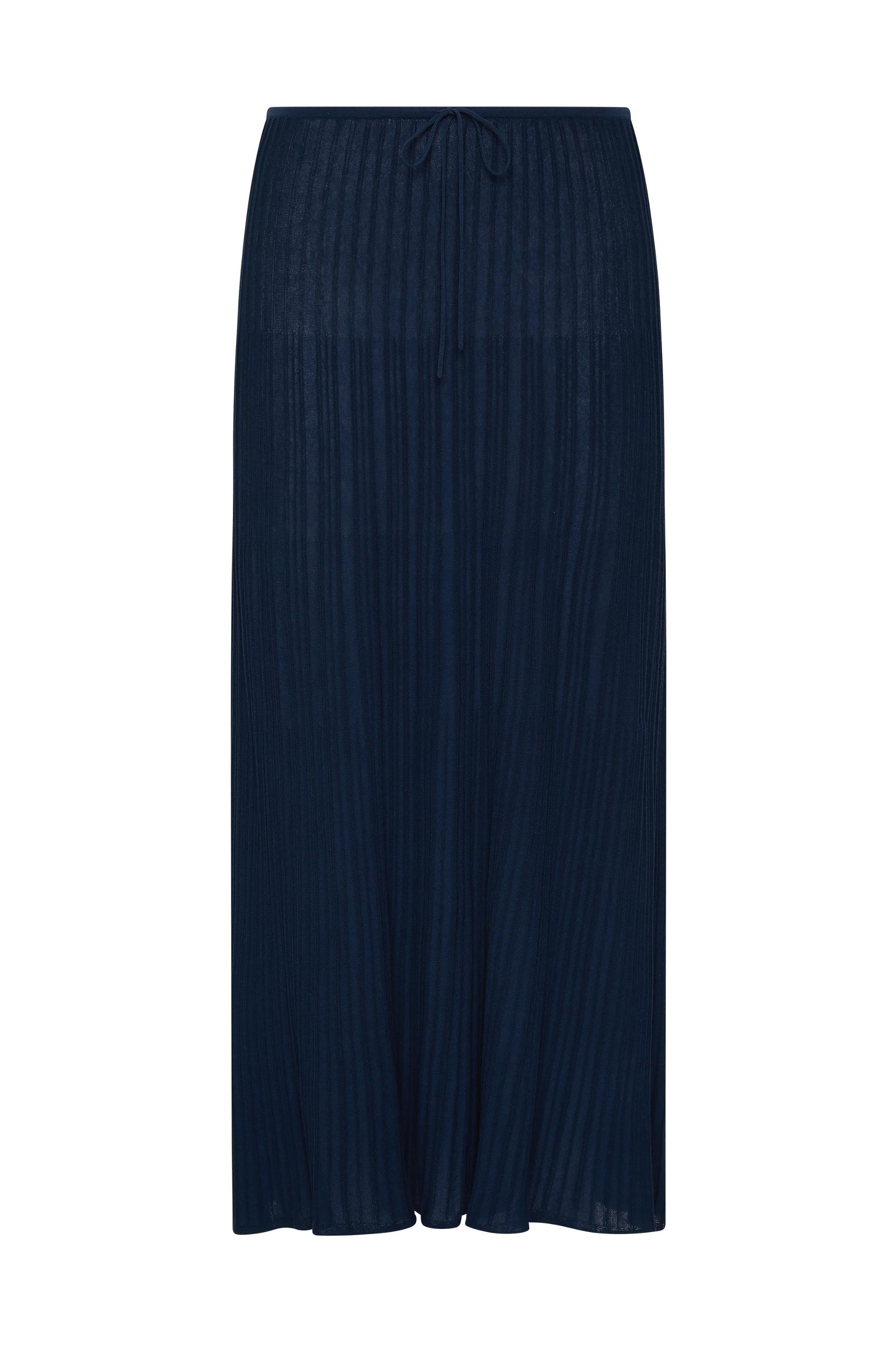 Citara Drawstring Midi Skirt Navy - Final Sale Product Image