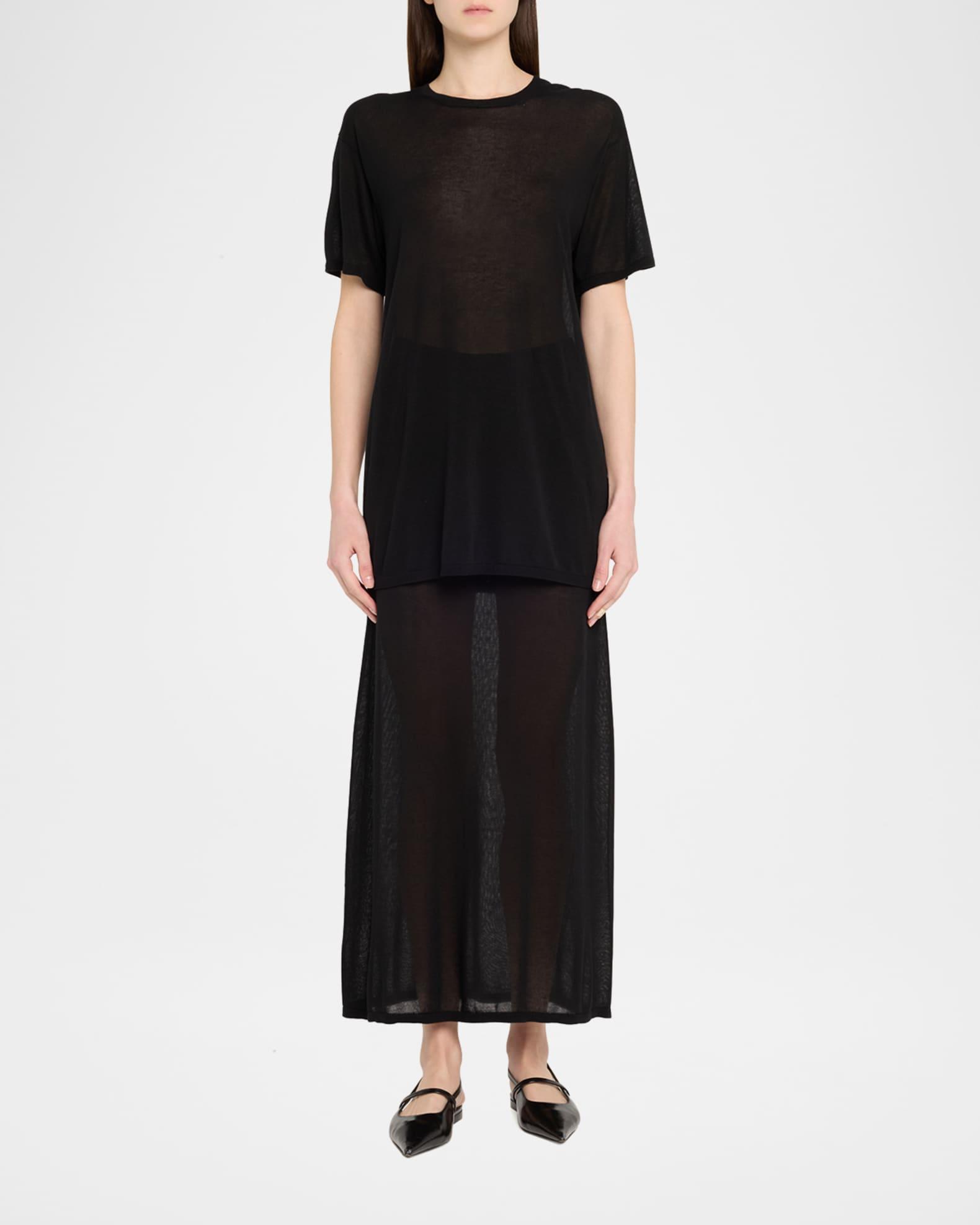 Sheer Knit Maxi Skirt Product Image