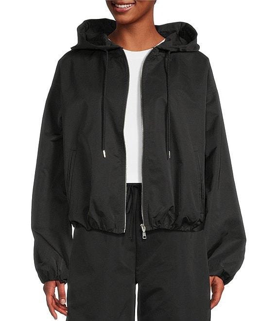 Double Zero Long Sleeve Hooded Zip Up Jacket Product Image