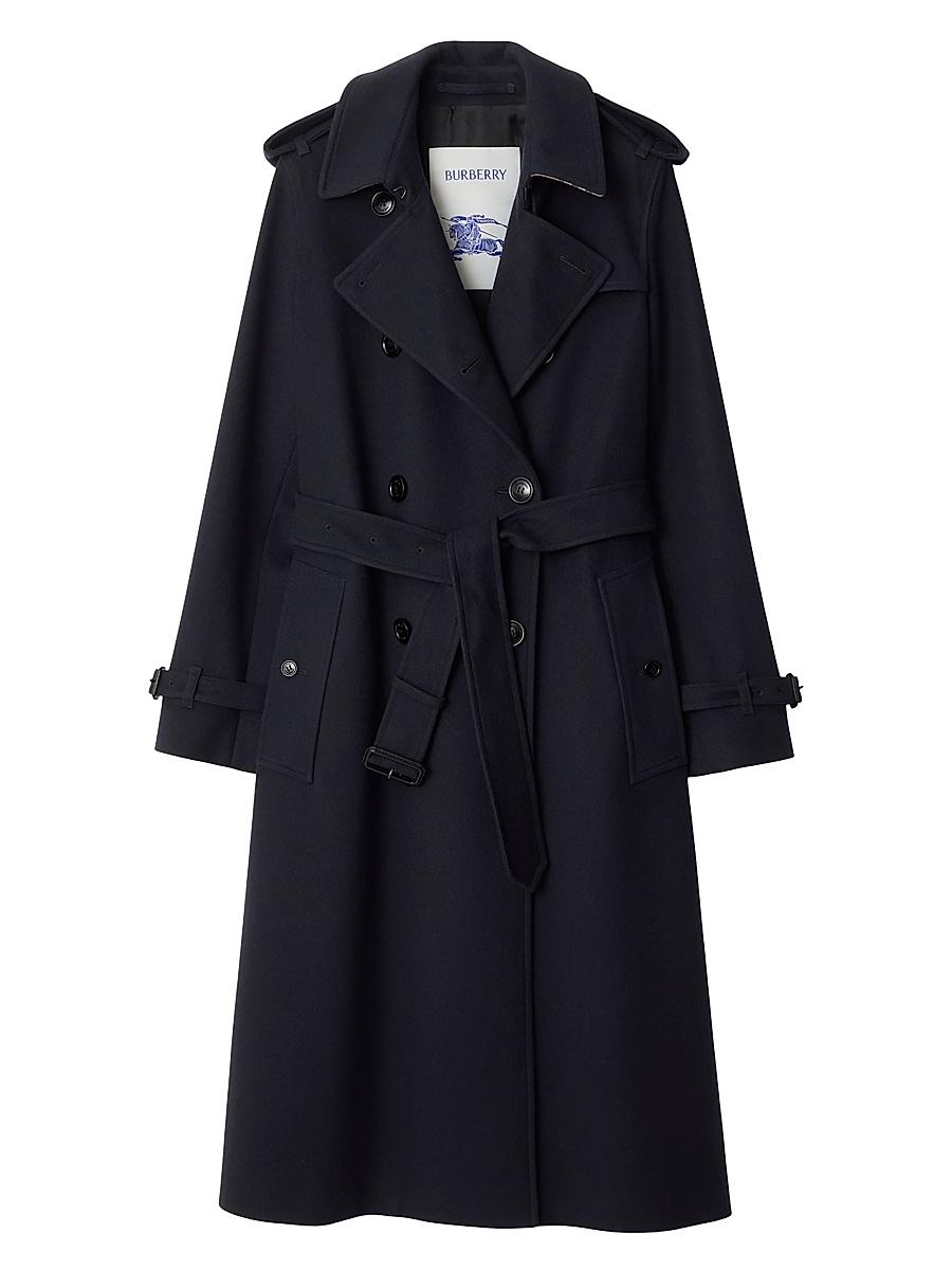 Womens Kensington Cashmere Long Trench Coat Product Image