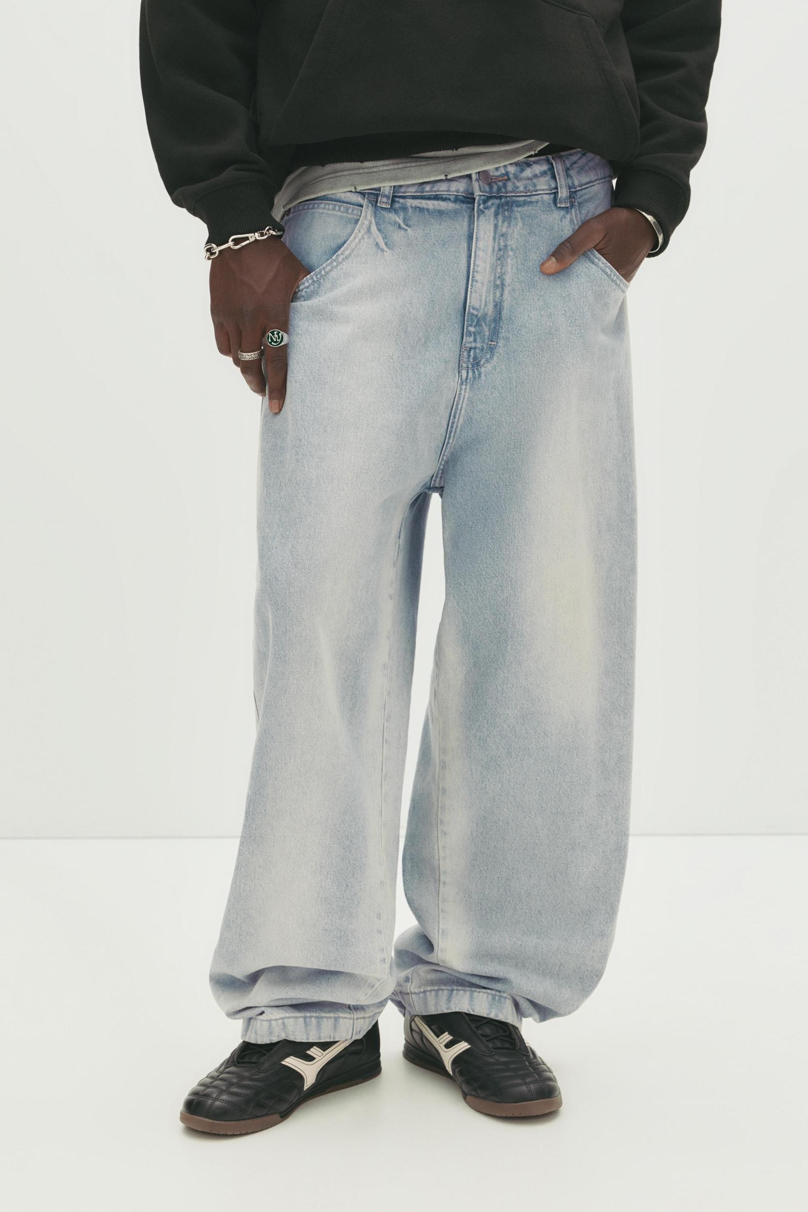Loose baggy spray jeans Product Image